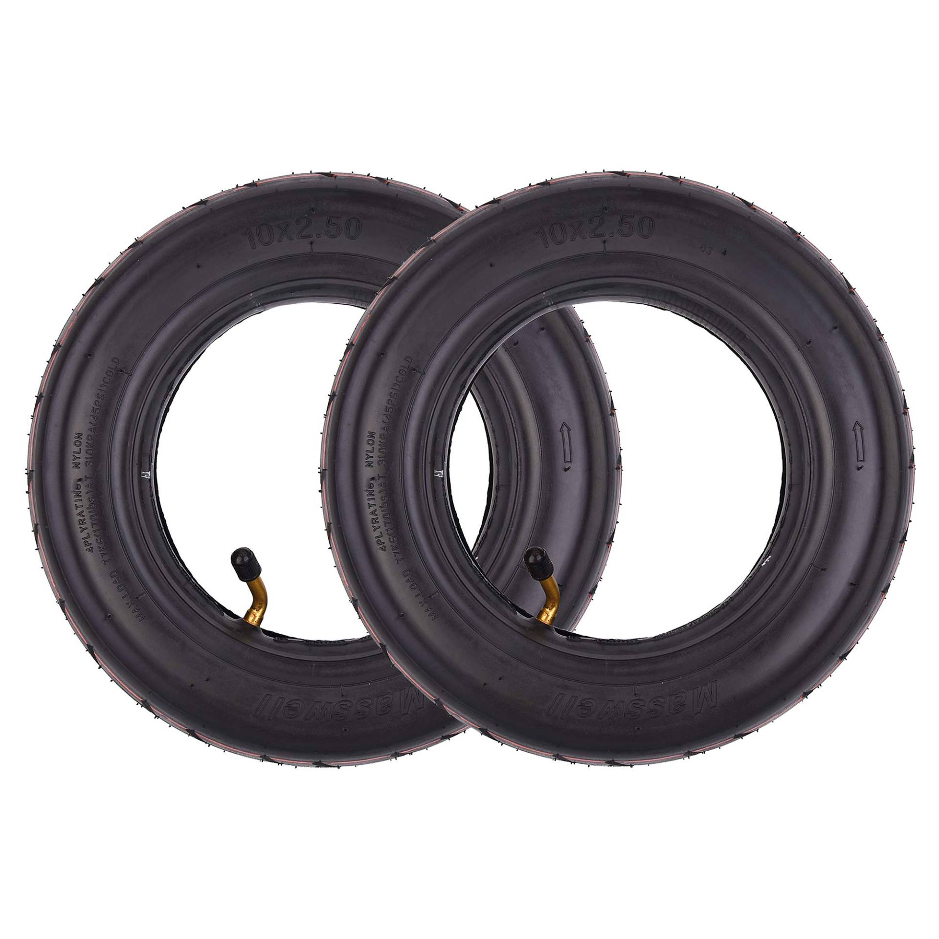 2 Sätze Packung mit 10x2,50 10" Reifen + Schlauch 45° Replaecment für 10 Zoll Smart Self Balancing Elektroroller fit 36V 48V 400W 500W 800W Nabenmotor 2 Sätze Packung mit 10x2,50 10" Reifen + Schlauch 45° Replaecment für 10 Zoll Smart Self Balancing Elektroroller fit 36V 48V 400W 500W 800W Nabenmotor von RUHUO
