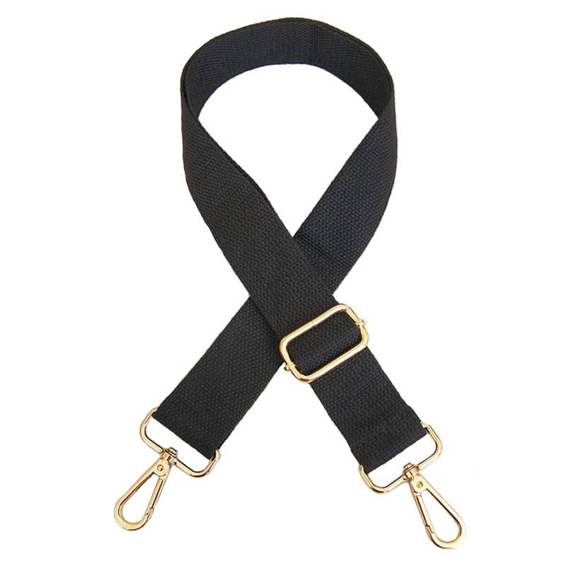 RUIBAVYA Universeller Breiter Schultergurt mit Gold Schiebeschnalle Soft Canvas Handtasche Riemen Tasche Strap Verstellbarer Taschengurt 3.8cm Breit von RUIBAVYA