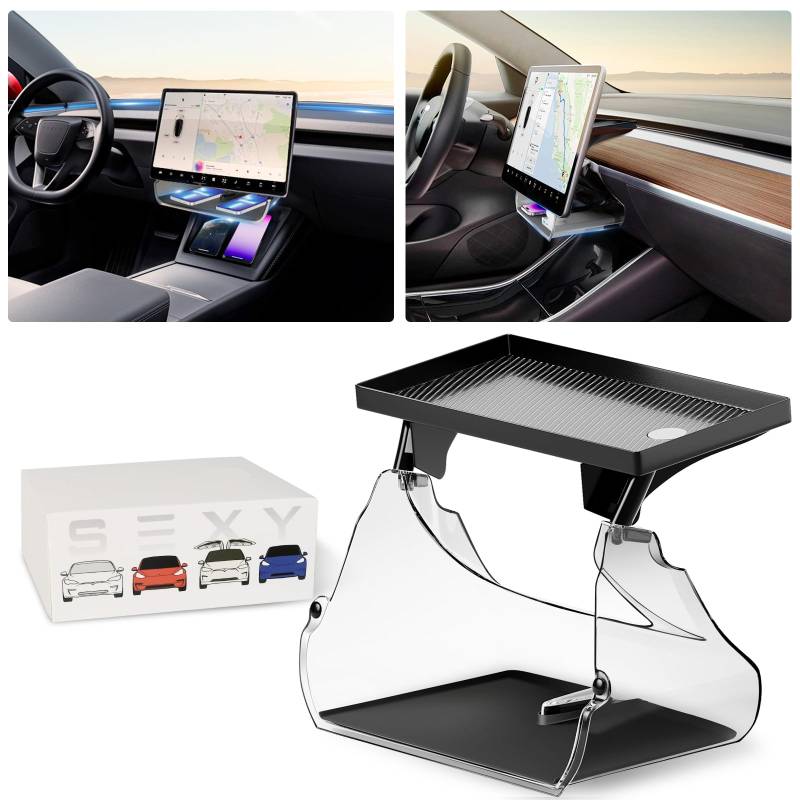 Mittelkonsolen-Organizer-Tablett für Tesla Model Y 2021-2024, Computer-Bildschirmablage, Magnetische Bildschirm-Aufbewahrungsbox, Hinter der Bildschirmablage, Panel-Organizer, Taschentuchhalter von RUILIXIN