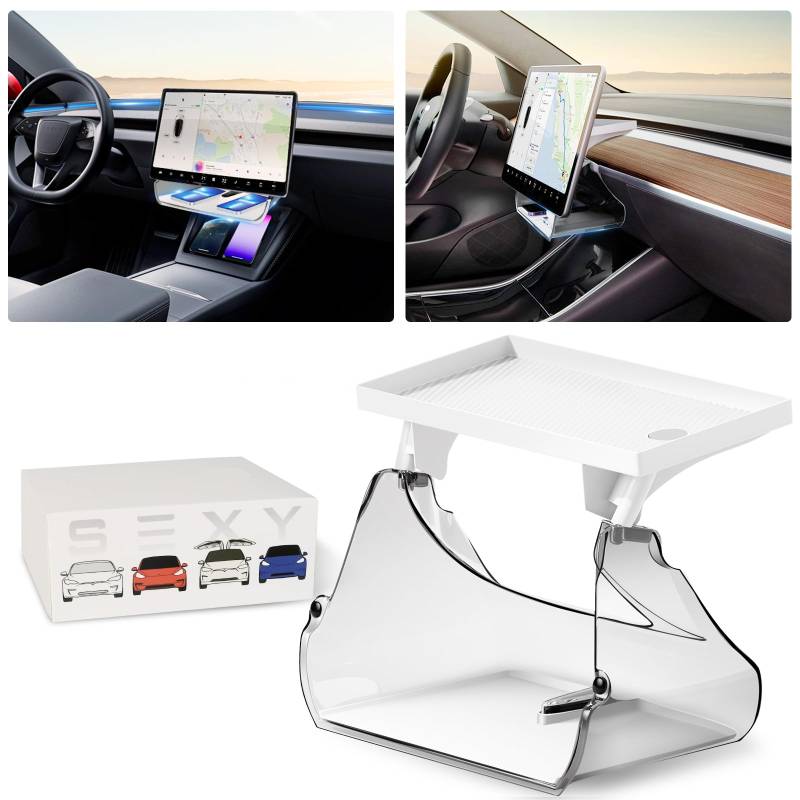 Mittelkonsolen-Organizer-Tablett für Tesla Model Y 2021-2024, Computer-Bildschirmablage, magnetische Bildschirm-Aufbewahrungsbox, hinter der Bildschirmablage, Panel-Organizer, Taschentuchhalter von RUILIXIN