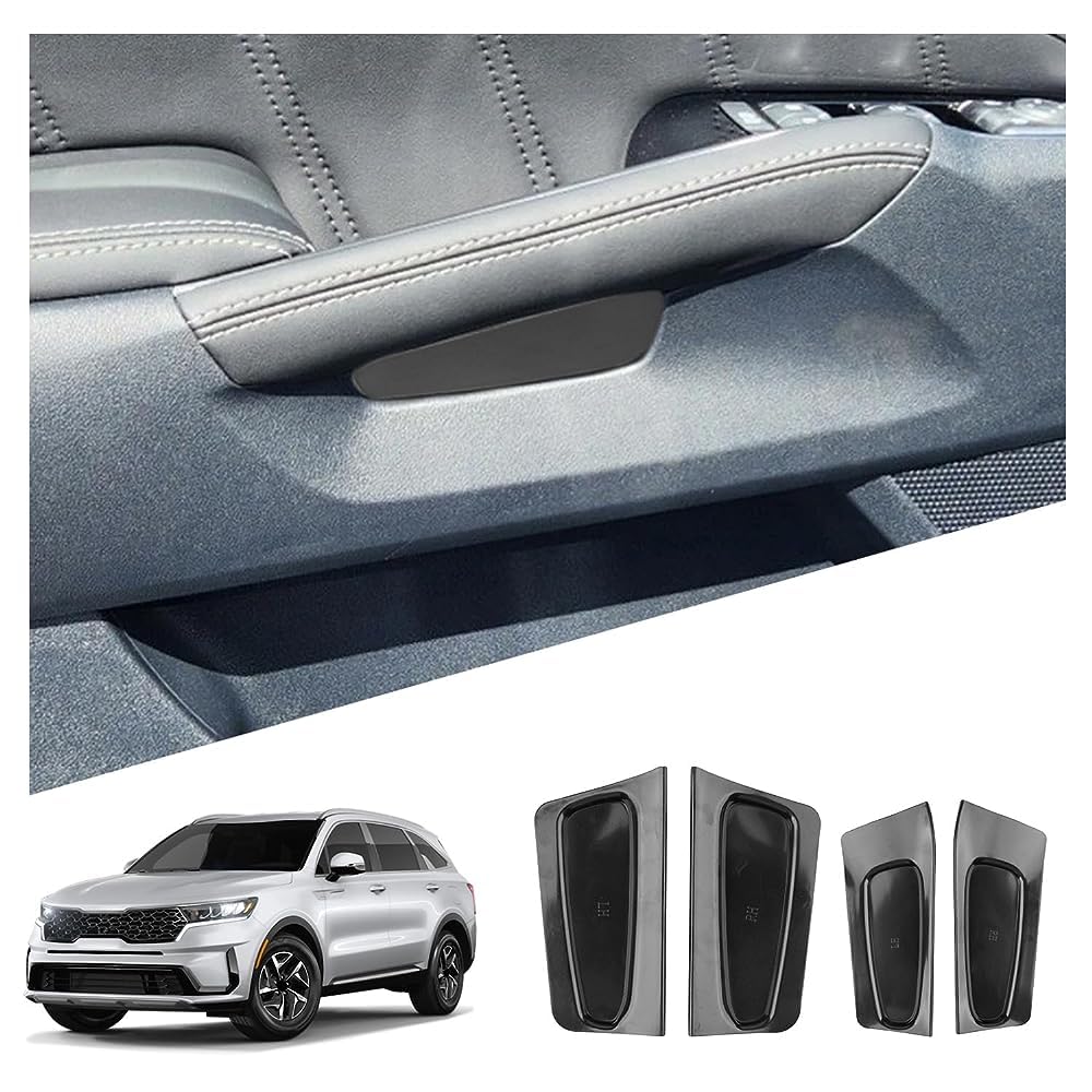 [4 Stück ] Ruiya Kompatibel mit Kia Sorento MQ4 2020-2025 Autotürgriff Aufbewahrungsbox, Autotürgriff Container Organizer Tablett Autotürgriff Organizer Tray Mittelkonsole Organizer Sorento zubehör von RUIYA