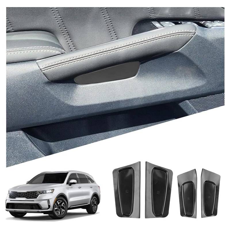 [4 Stück ] Ruiya Kompatibel mit Kia Sorento MQ4 2020-2025 Autotürgriff Aufbewahrungsbox, Autotürgriff Container Organizer Tablett Autotürgriff Organizer Tray Mittelkonsole Organizer Sorento zubehör von RUIYA