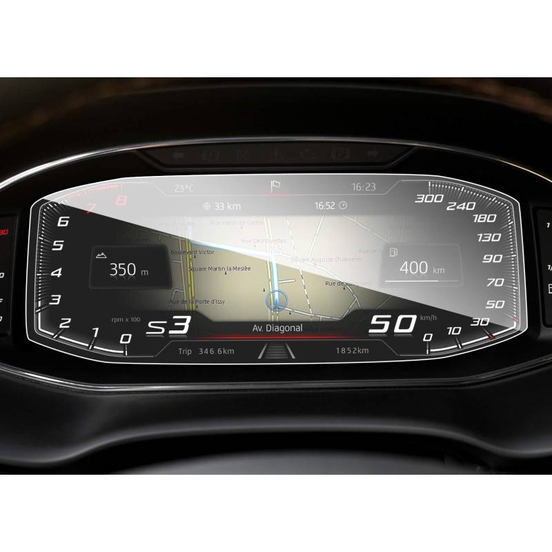 Ruiya Kompatibel mit 2020-2024 2025 Seat Tarraco Ateca Leon MK4 Cupra Formentor| Seat Ibiza Arona 10,25" Digitales Cockpit Schutzfolie, Displayschutzfolie Digitales Cockpit Touchscreen Schutzfolie von RUIYA