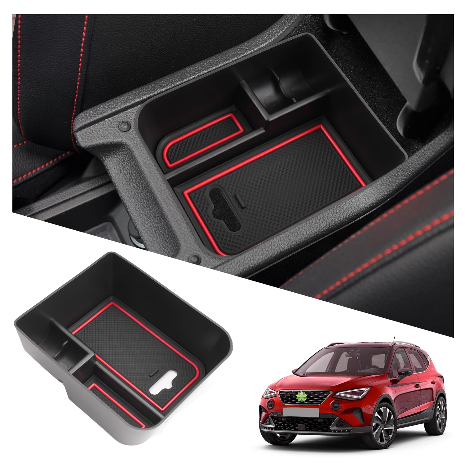 Ruiya Kompatibel mit Seat Arona | Seat Ibiza 2018-2025 Mittelkonsole Aufbewahrungsbox, Ibiza Armlehne Organizer Tray Mittelarmlehne Handschuhfach Mittelkonsole Organizer Ablagefach Ibiza Zubehör Ruiya Kompatibel mit Seat Arona | Seat Ibiza 2018-2025 Mittelkonsole Aufbewahrungsbox, Ibiza Armlehne Organizer Tray Mittelarmlehne Handschuhfach Mittelkonsole Organizer Ablagefach Ibiza Zubehör von RUIYA