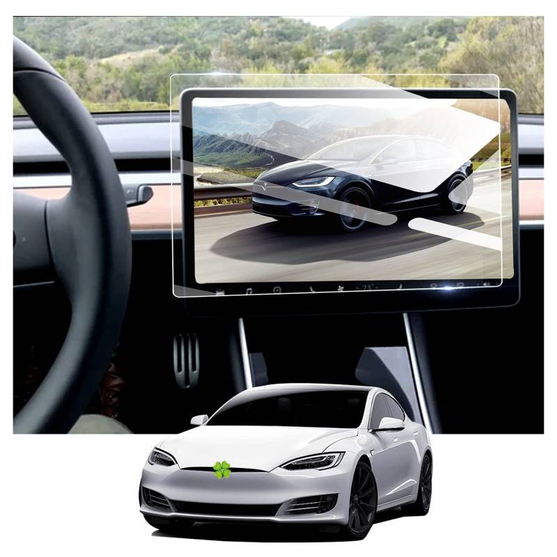 Ruiya 15" Tesla Model Y Model 3 2018-2023 Navigation Schutzfolie, Kompatibel mit Tesla Model Y Model 3 GPS Displayschutzfolie 9H Kratzfest Anti-Fingerprint Model 3 Schutzfolie Auto Navigation Glas von RUIYA