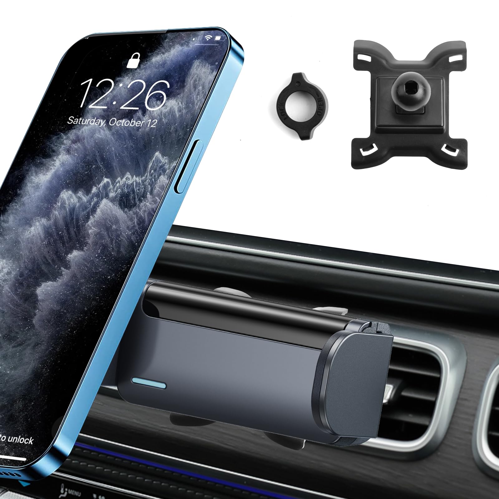 RUIYA Auto-elektrischer Handyhalter Kompatibel mit Mercedes-Benz GLE W167|GLS X167 2020-2025, Auto Handyhalter Lüftung KFZ Handy Halterung 360° Rotation KFZ Handy Halterung GLE Zubehör Telefonhalter RUIYA Auto-elektrischer Handyhalter Kompatibel mit Mercedes-Benz GLE W167|GLS X167 2020-2025, Auto Handyhalter Lüftung KFZ Handy Halterung 360° Rotation KFZ Handy Halterung GLE Zubehör Telefonhalter von RUIYA