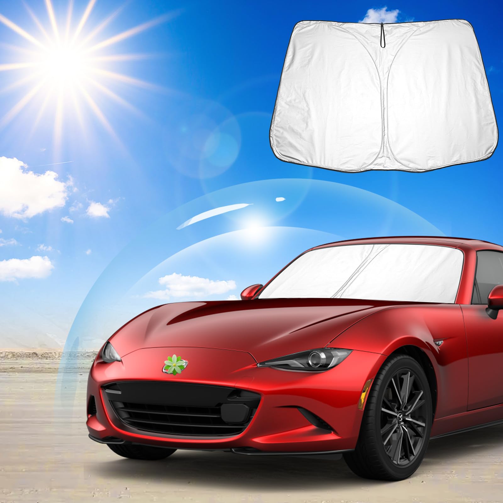 Ruiya Frontscheibenabdeckung Kompatibel mit Mazda MX-5 MX5 2015-2024 2025, Sonnenschutz für Frontscheiben Auto Windschutzscheiben Abdeckung Frontscheibe blockiert UV Frontscheibe Sonnenblende Ruiya Frontscheibenabdeckung Kompatibel mit Mazda MX-5 MX5 2015-2024 2025, Sonnenschutz für Frontscheiben Auto Windschutzscheiben Abdeckung Frontscheibe blockiert UV Frontscheibe Sonnenblende von RUIYA