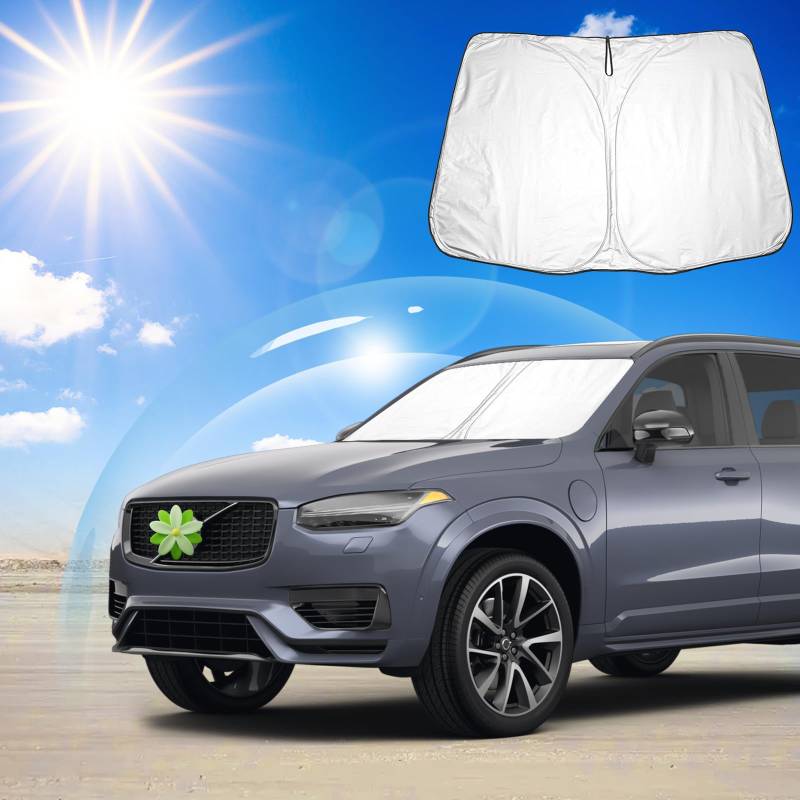 Ruiya Frontscheibenabdeckung Kompatibel mit Volvo XC90 Recharge 2017-2024 2025, Sonnenschutz für Frontscheiben Auto Windschutzscheiben Abdeckung Frontscheibe blockiert UV Frontscheibe Sonnenblende von RUIYA