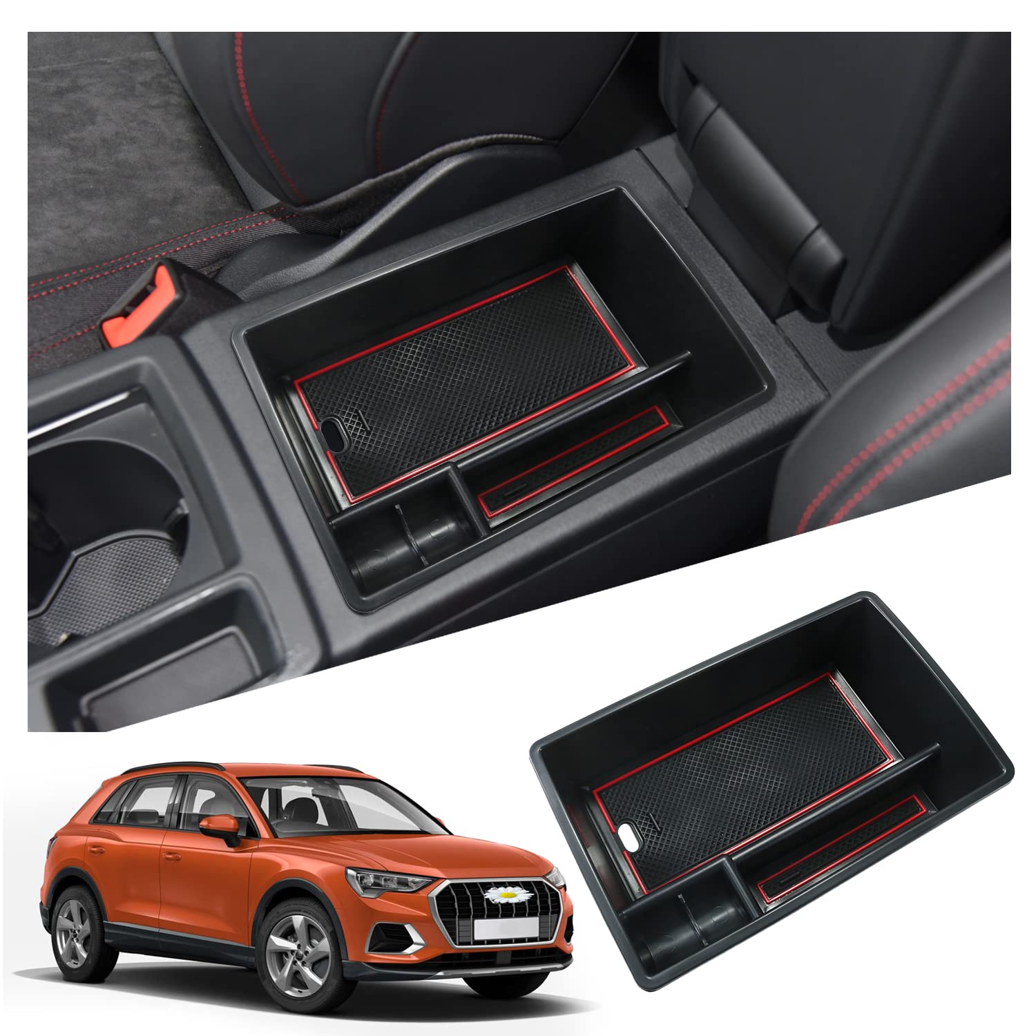 Ruiya Kompatibel mit Audi Q3 F3 Sportback 2019-2024 2025 Mittelkonsole Aufbewahrungsbox, Q3 Sportback Mittelarmlehne Handschuhfach Mittelkonsole Organizer Ablagefach Audi Q3 Zubehör Ruiya Kompatibel mit Audi Q3 F3 Sportback 2019-2024 2025 Mittelkonsole Aufbewahrungsbox, Q3 Sportback Mittelarmlehne Handschuhfach Mittelkonsole Organizer Ablagefach Audi Q3 Zubehör von RUIYA