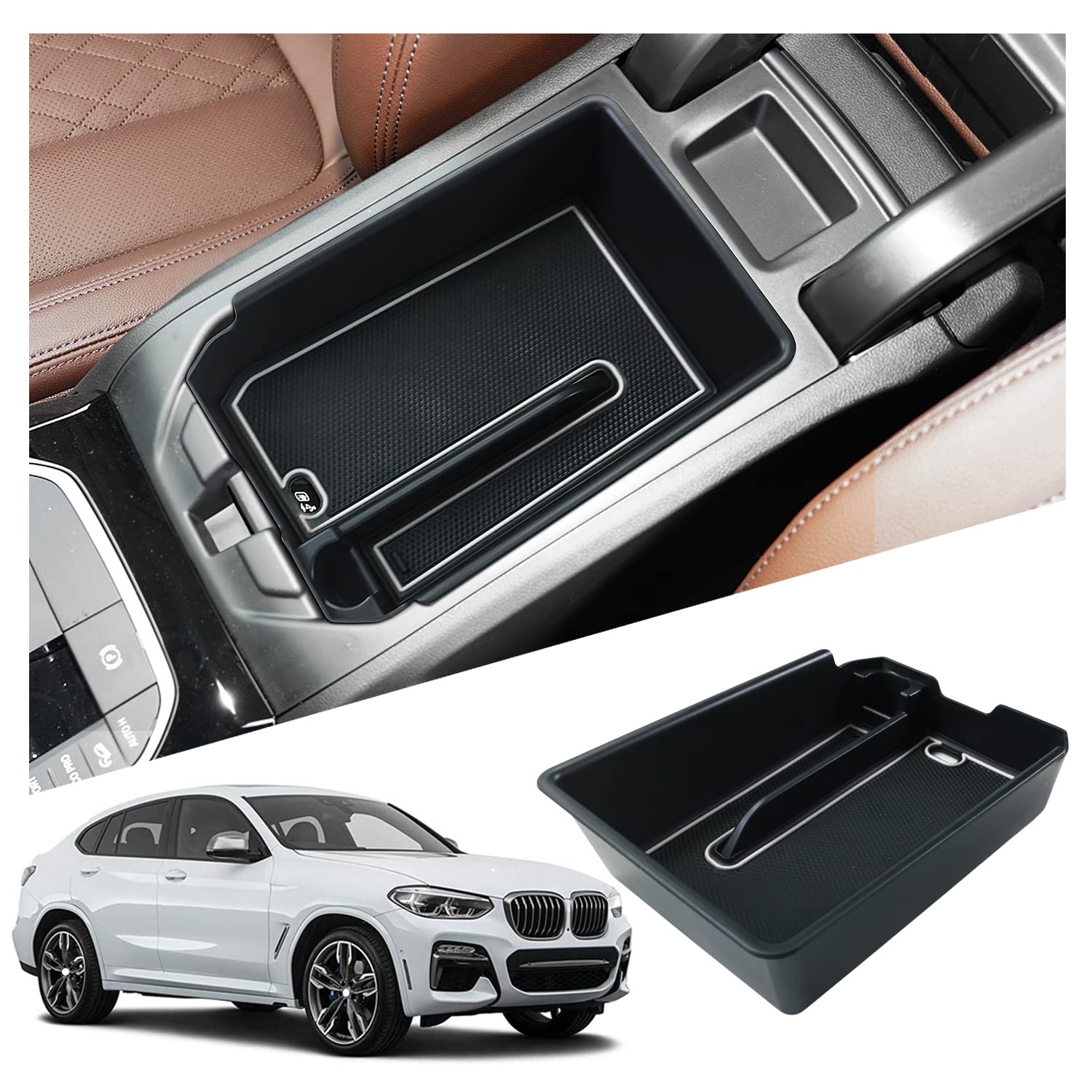 Ruiya Kompatibel mit BMW X3 G01 | X4 G02 2019-2025 | Neu iX3 2021-2025 Mittelkonsole Aufbewahrungsbox, X3 Armlehne Organizer Tray Mittelarmlehne Handschuhfach Mittelkonsole Organizer X3 Zubehör Ruiya Kompatibel mit BMW X3 G01 | X4 G02 2019-2025 | Neu iX3 2021-2025 Mittelkonsole Aufbewahrungsbox, X3 Armlehne Organizer Tray Mittelarmlehne Handschuhfach Mittelkonsole Organizer X3 Zubehör von RUIYA