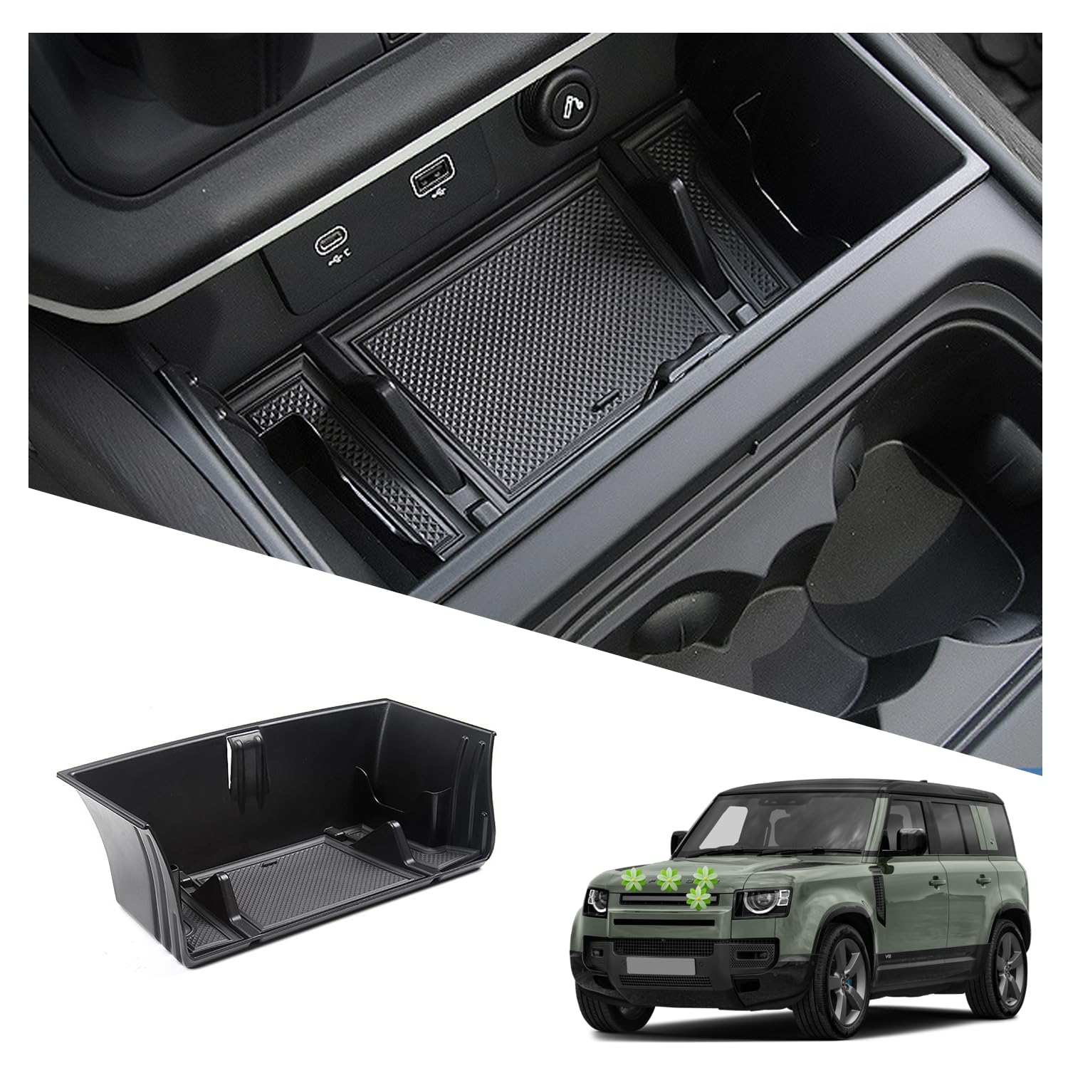 Ruiya Kompatibel mit Land Rover Defender 90 110 130 2020-2024 2025 Mittelkonsole Aufbewahrungsbox, Defender Organizer Tray Mittelkonsole Organizer Aufbewahrungsbox Defender Zubehör Ruiya Kompatibel mit Land Rover Defender 90 110 130 2020-2024 2025 Mittelkonsole Aufbewahrungsbox, Defender Organizer Tray Mittelkonsole Organizer Aufbewahrungsbox Defender Zubehör von RUIYA