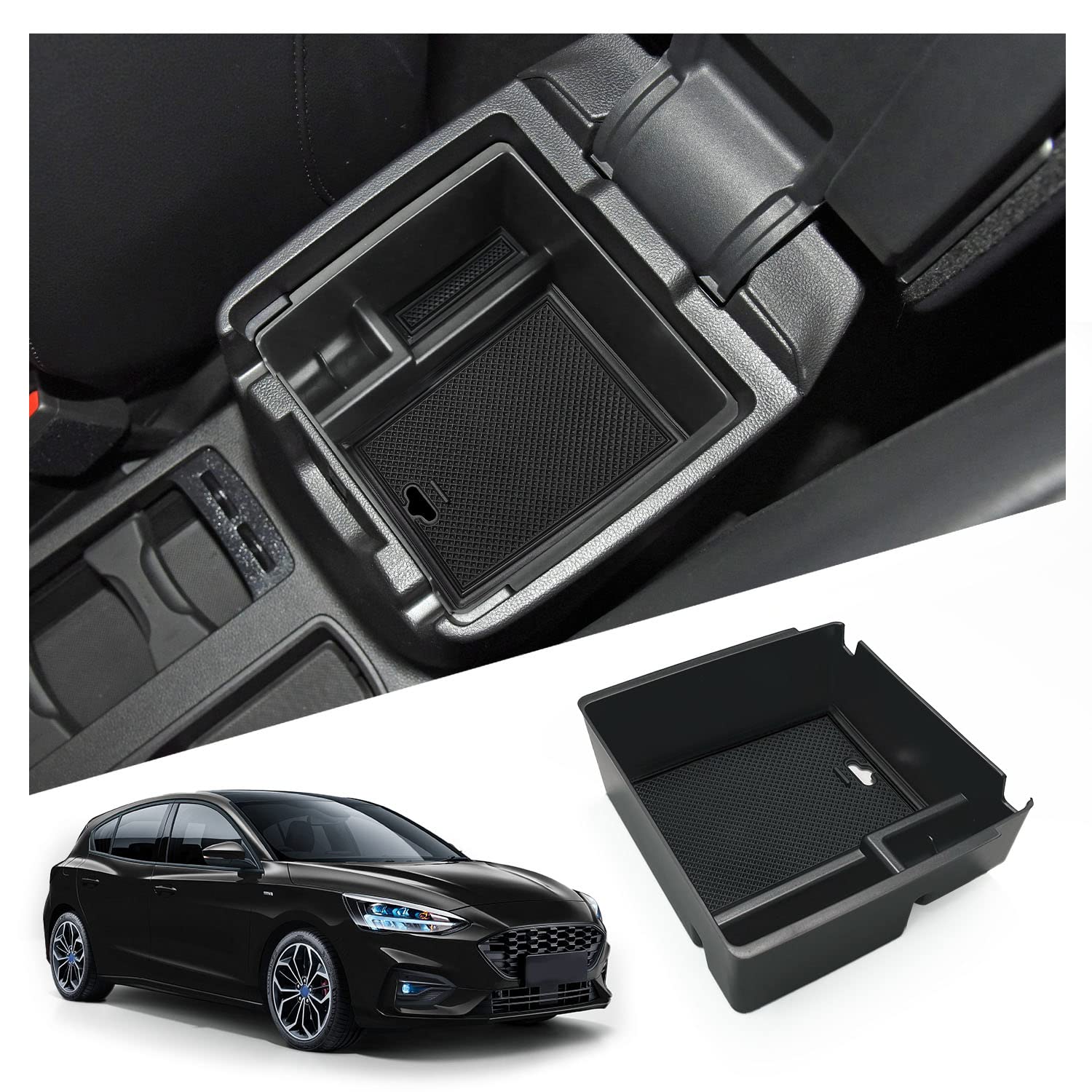 Ruiya Kompatibel mit Ford Focus MK4 ST Line Estate Active SW 2018-2024 Mittelkonsole Aufbewahrungsbox,Focus Armlehne Organizer Tray Mittelarmlehne Handschuhfach Mittelkonsole Organizer Focus Zubehör Ruiya Kompatibel mit Ford Focus MK4 ST Line Estate Active SW 2018-2024 Mittelkonsole Aufbewahrungsbox,Focus Armlehne Organizer Tray Mittelarmlehne Handschuhfach Mittelkonsole Organizer Focus Zubehör von RUIYA