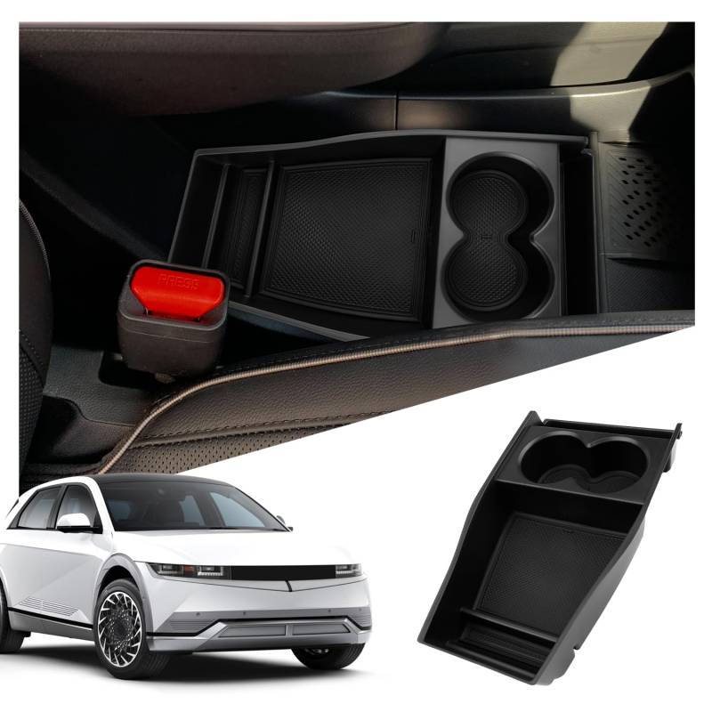 Ruiya Kompatibel mit Hyundai Ioniq 5 2022 2023 2024 Mittelkonsole Aufbewahrungsbox, Ioniq 5 Mittelkonsole Organizer Tray Mittelkonsole Organizer Hyundai Ioniq 5 Zubehör von RUIYA