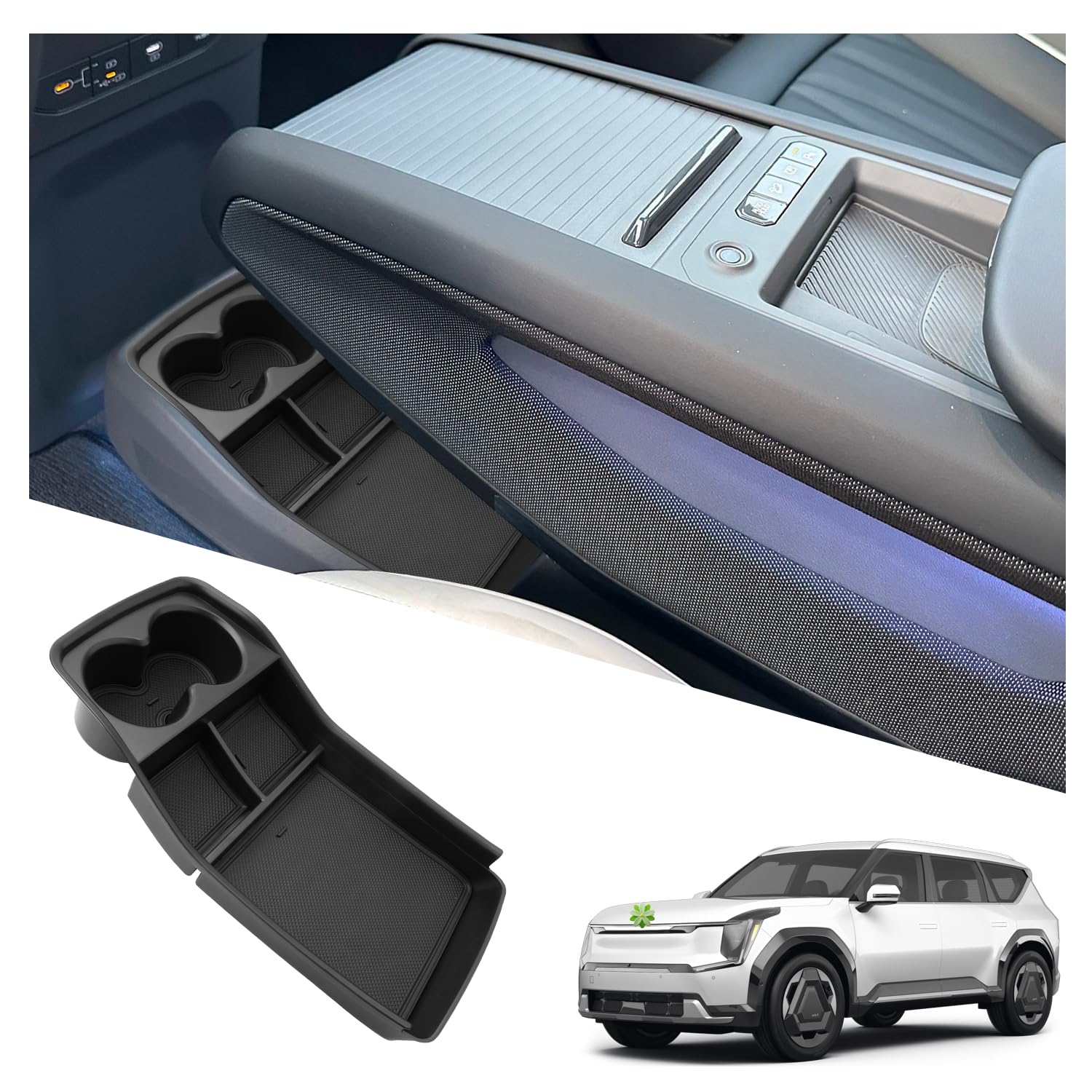 Ruiya Kompatibel mit Kia EV9/EV9 GT-Line 2023 2024 Mittelkonsole Aufbewahrungsbox, EV9 GT-Line Armlehne Organizer Tray Mittelarmlehne Handschuhfach Mittelkonsole Organizer Ablagefach Kia EV9 Zubehör Ruiya Kompatibel mit Kia EV9/EV9 GT-Line 2023 2024 Mittelkonsole Aufbewahrungsbox, EV9 GT-Line Armlehne Organizer Tray Mittelarmlehne Handschuhfach Mittelkonsole Organizer Ablagefach Kia EV9 Zubehör von RUIYA