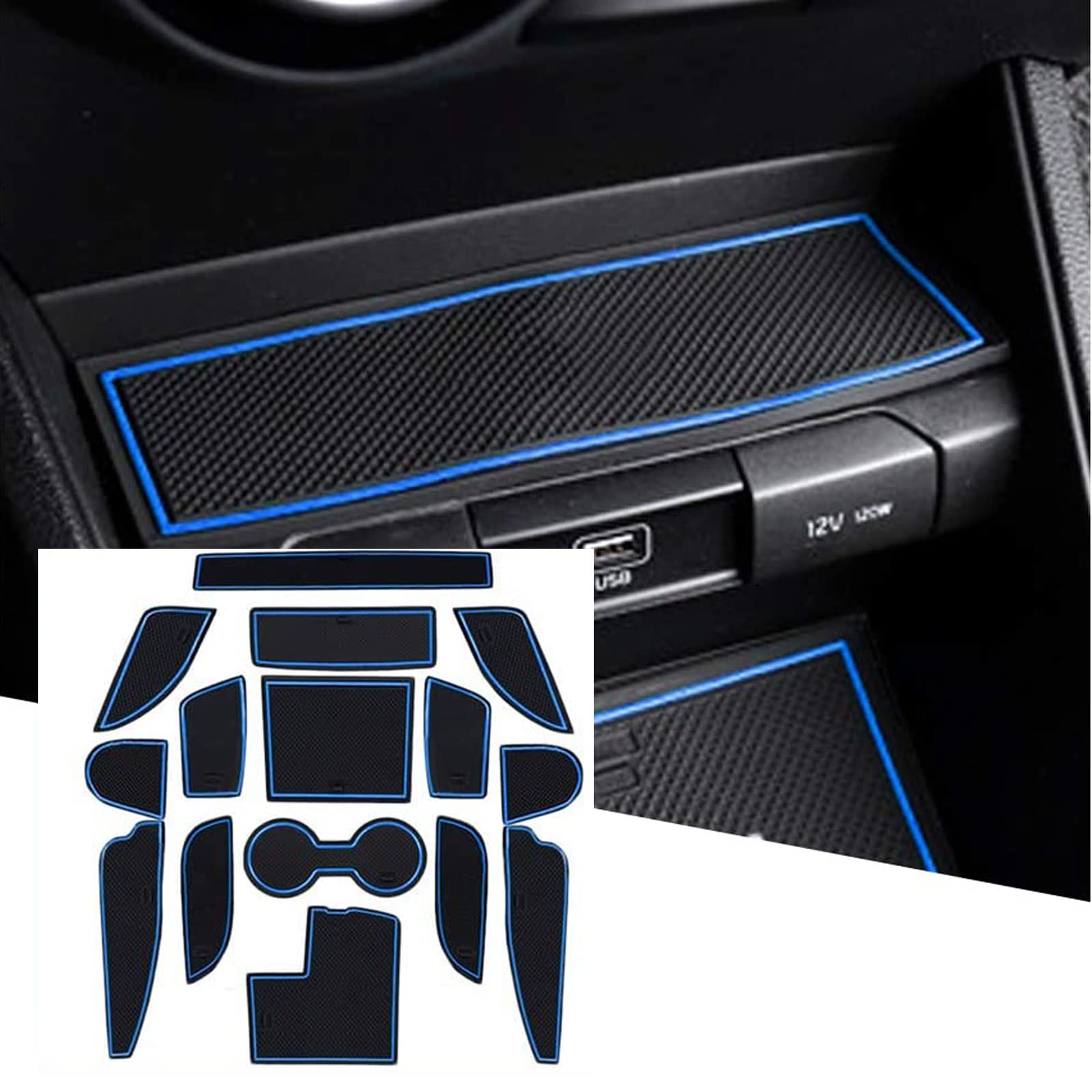 Ruiya Kompatibel mit Kia Stonic 2018-2023 2024 Auto Gummimatten Türschlitzmatte, Stonic Antirutschmatten Armlehne Getränkehalter Matte Mittelkonsole Rutschmatten Türnaht rutschfeste Matte Ruiya Kompatibel mit Kia Stonic 2018-2023 2024 Auto Gummimatten Türschlitzmatte, Stonic Antirutschmatten Armlehne Getränkehalter Matte Mittelkonsole Rutschmatten Türnaht rutschfeste Matte von RUIYA