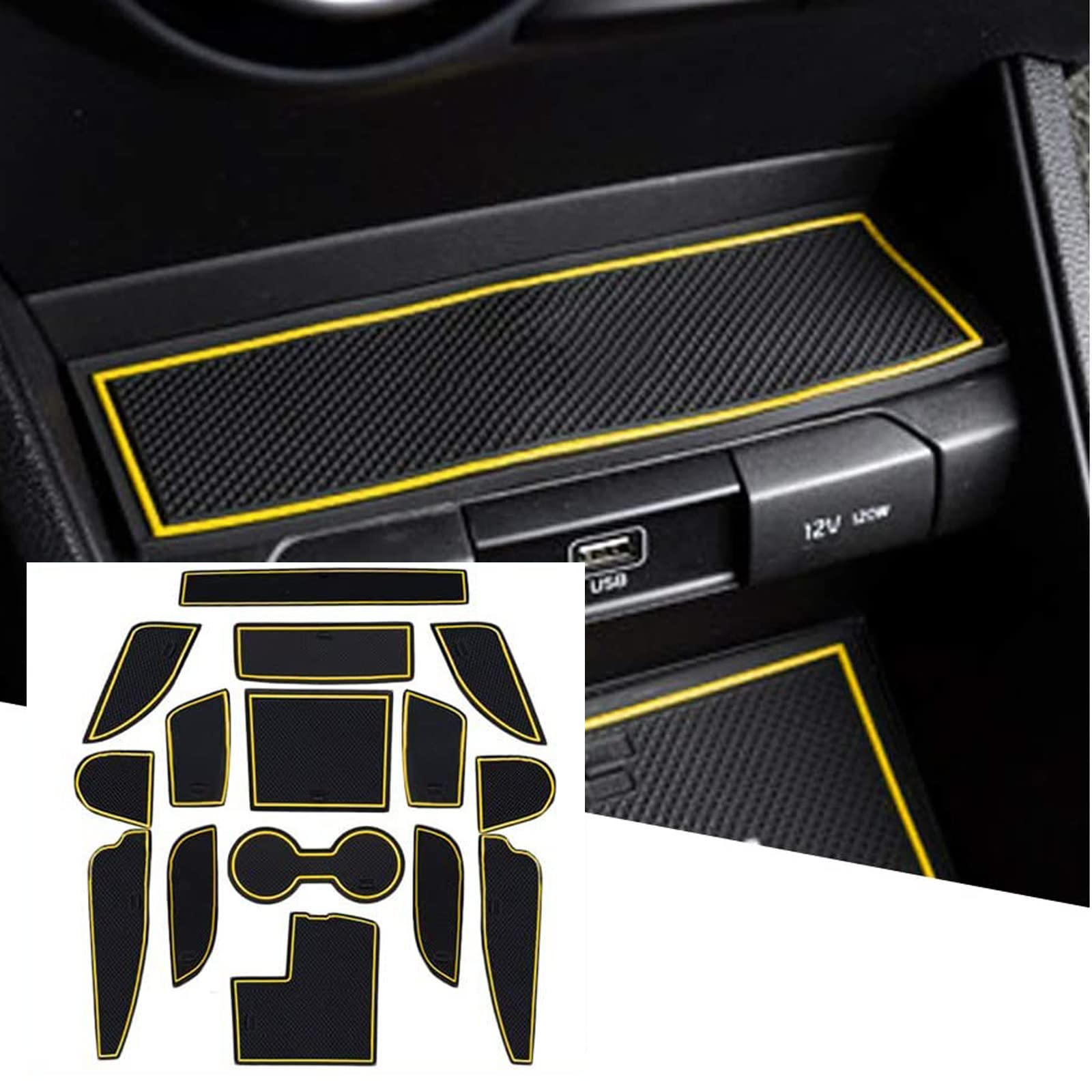 Ruiya Kompatibel mit Kia Stonic 2018-2023 2024 Auto Gummimatten Türschlitzmatte, Stonic Antirutschmatten Armlehne Getränkehalter Matte Mittelkonsole Rutschmatten Türnaht rutschfeste Matte Ruiya Kompatibel mit Kia Stonic 2018-2023 2024 Auto Gummimatten Türschlitzmatte, Stonic Antirutschmatten Armlehne Getränkehalter Matte Mittelkonsole Rutschmatten Türnaht rutschfeste Matte von RUIYA