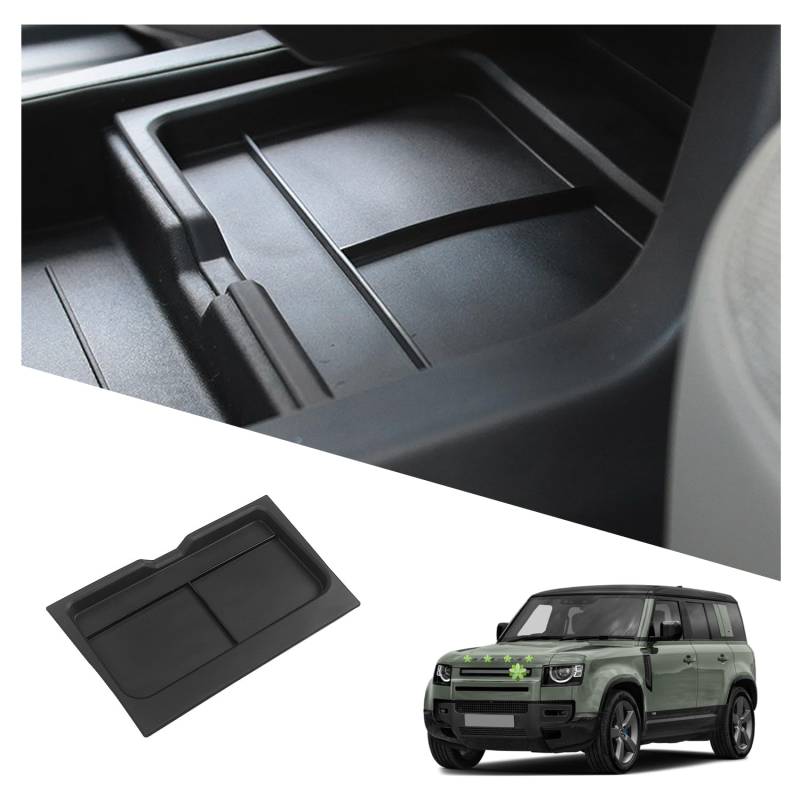 Ruiya Kompatibel mit Land Rover Defender 90 110 2020-2023 2024 Mittelkonsole Aufbewahrungsbox, Armlehne Organizer Tray Innen Mittelkonsolen Box Mittelarmlehne Tablett Organizer Defender Zubehör von RUIYA