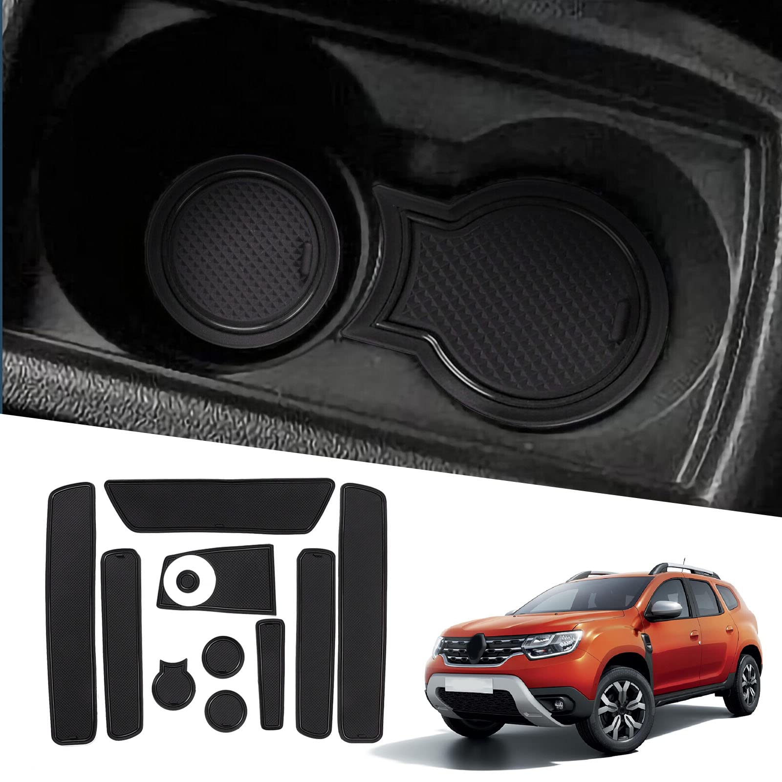 Ruiya Kompatibel mit Renault Duster Dacia 2018-2021 Auto Gummimatten Türschlitzmatte, Dacia Antirutschmatten Mittelkonsolen Rutschmatten TürnahtMatte Getränkehalter Matte Dacia Zubehör Ruiya Kompatibel mit Renault Duster Dacia 2018-2021 Auto Gummimatten Türschlitzmatte, Dacia Antirutschmatten Mittelkonsolen Rutschmatten TürnahtMatte Getränkehalter Matte Dacia Zubehör von RUIYA