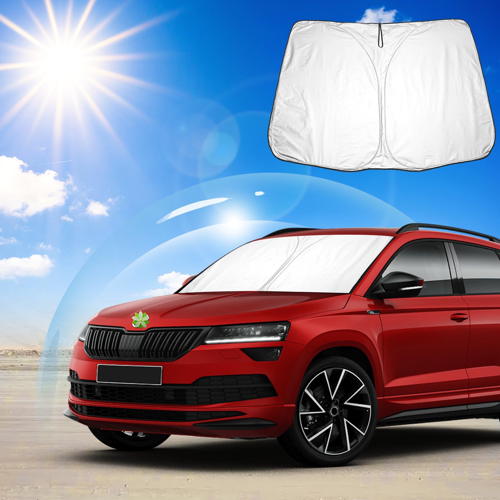 Ruiya Kompatibel mit Skoda Karoq 2018-2024 Auto Sonnenschutz Frontscheibe, Windschutzscheibe Sonnenschirm Auto Frontscheibe blockiert UV Vorderseite Frontscheibe Sonnenschutz Skoda Karoq Zubehör Ruiya Kompatibel mit Skoda Karoq 2018-2024 Auto Sonnenschutz Frontscheibe, Windschutzscheibe Sonnenschirm Auto Frontscheibe blockiert UV Vorderseite Frontscheibe Sonnenschutz Skoda Karoq Zubehör von RUIYA