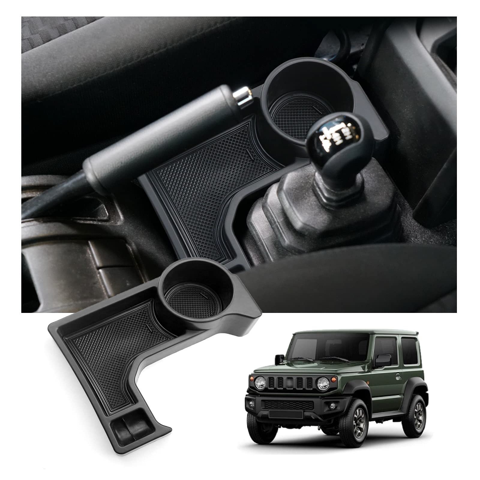 Ruiya Kompatibel mit Suzuki Jimny JB64W JB74W (Automatische) 2018-2024 2025 Mittelkonsole Aufbewahrungsbox,Mittelkonsole Ablagefach Jimny Armlehne Organizer Tray Mittelkonsole Organizer Jimny Zubehör von RUIYA