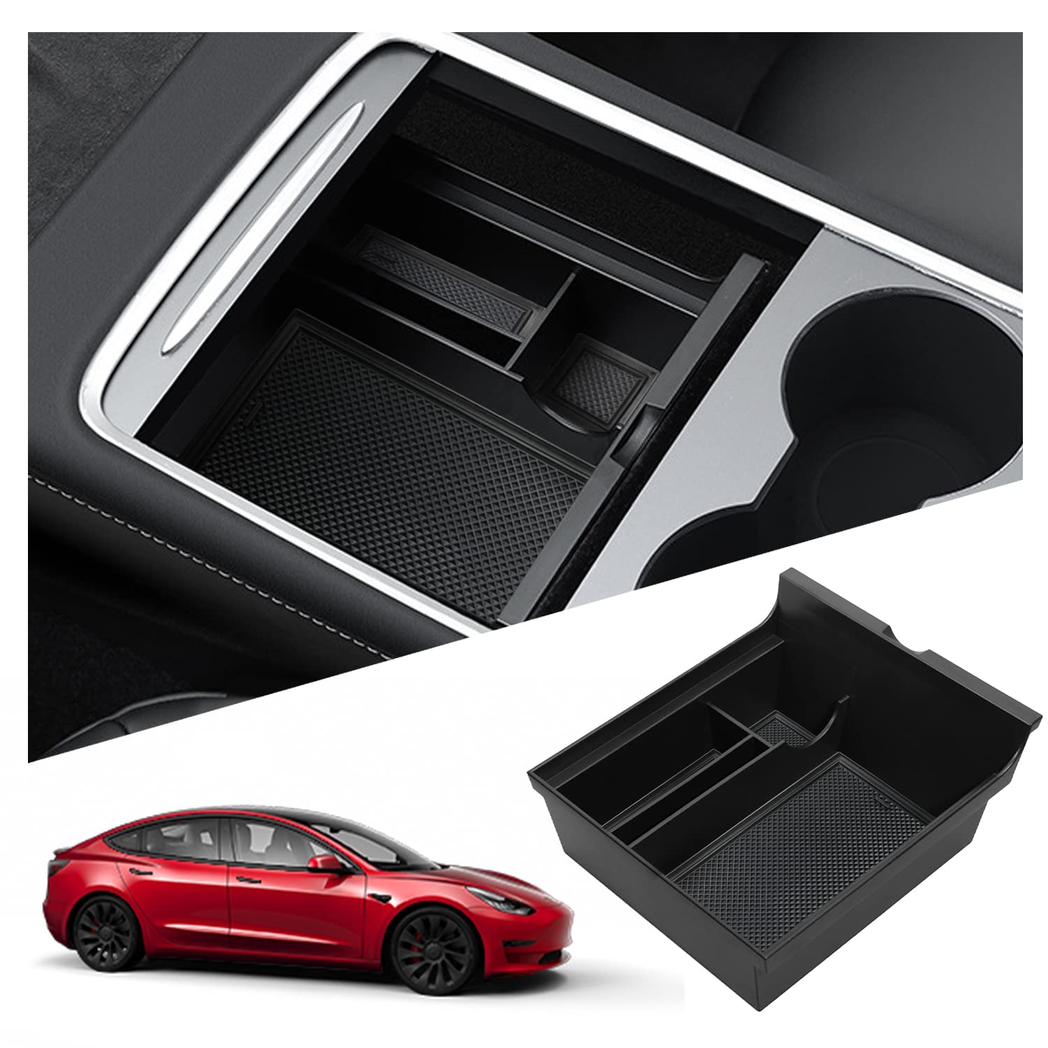 Ruiya Model 3 | Model Y Mittelkonsole Aufbewahrungsbox Armlehne Organizer Tray für Model 3 | Model Y Zubehör 2021-2023 Mittelkonsole Ablagefach Kompatibel mit Tesla Model 3 | Model Y 2021 2022 2023 Ruiya Model 3 | Model Y Mittelkonsole Aufbewahrungsbox Armlehne Organizer Tray für Model 3 | Model Y Zubehör 2021-2023 Mittelkonsole Ablagefach Kompatibel mit Tesla Model 3 | Model Y 2021 2022 2023 von RUIYA
