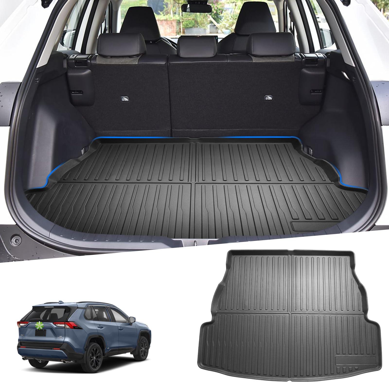 Ruiya Kompatibel mit Toyota RAV4 Hybrid 2019-2023 2024 Kofferraummatten, RAV4 Kofferraumwanne Matten RAV4 Allwetter-Innenmatten Kofferraummatten Antirutschmatten für Toyota RAV4 Zubehör Ruiya Kompatibel mit Toyota RAV4 Hybrid 2019-2023 2024 Kofferraummatten, RAV4 Kofferraumwanne Matten RAV4 Allwetter-Innenmatten Kofferraummatten Antirutschmatten für Toyota RAV4 Zubehör von RUIYA