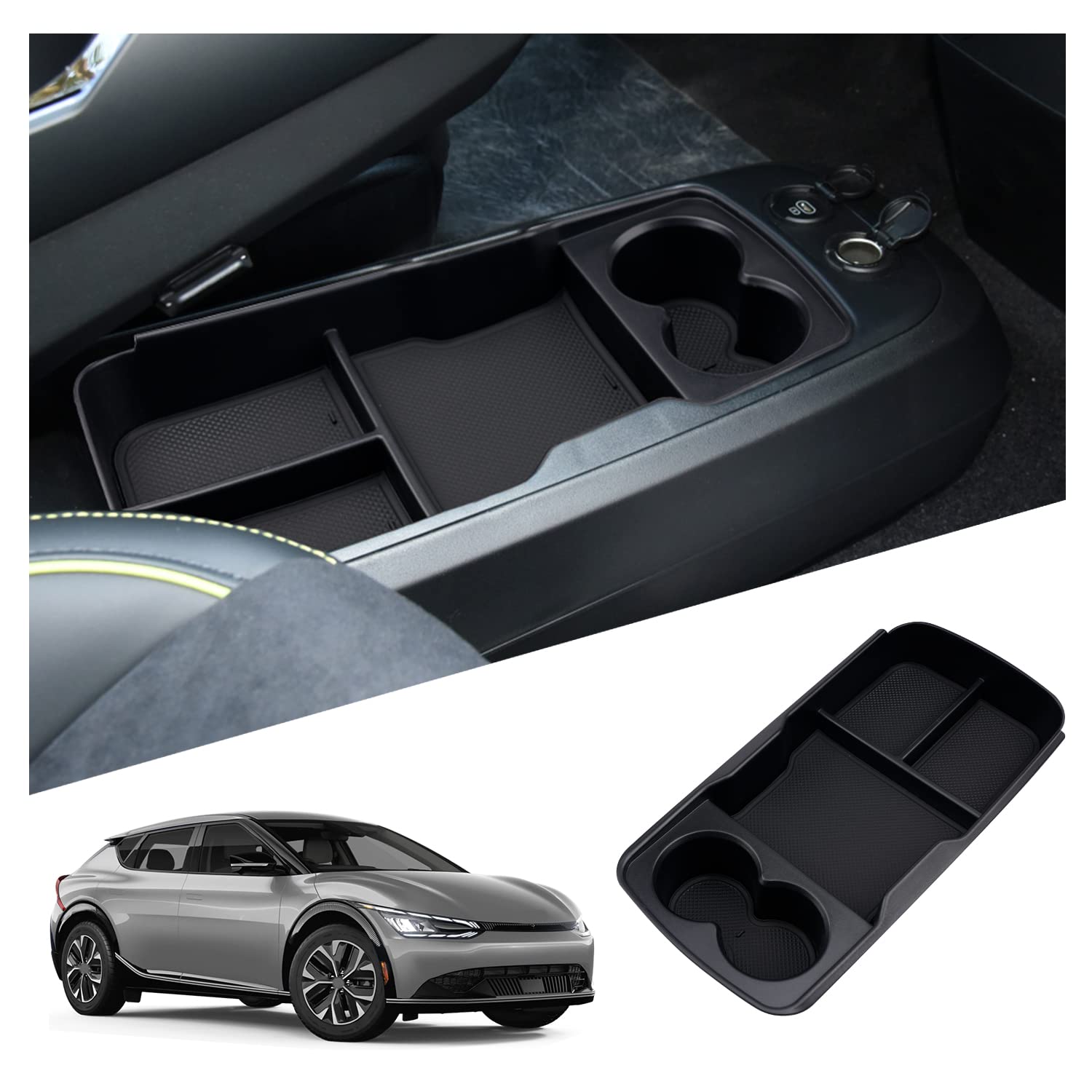 Ruiya Kompatibel mit Kia EV6 2021-2023 2024 Mittelkonsole Aufbewahrungsbox, EV6 Armlehne Organizer Tray Mittelarmlehne Handschuhfach Mittelkonsole Organizer Mittelkonsole Ablagefach EV6 Zubehör Ruiya Kompatibel mit Kia EV6 2021-2023 2024 Mittelkonsole Aufbewahrungsbox, EV6 Armlehne Organizer Tray Mittelarmlehne Handschuhfach Mittelkonsole Organizer Mittelkonsole Ablagefach EV6 Zubehör von RUIYA