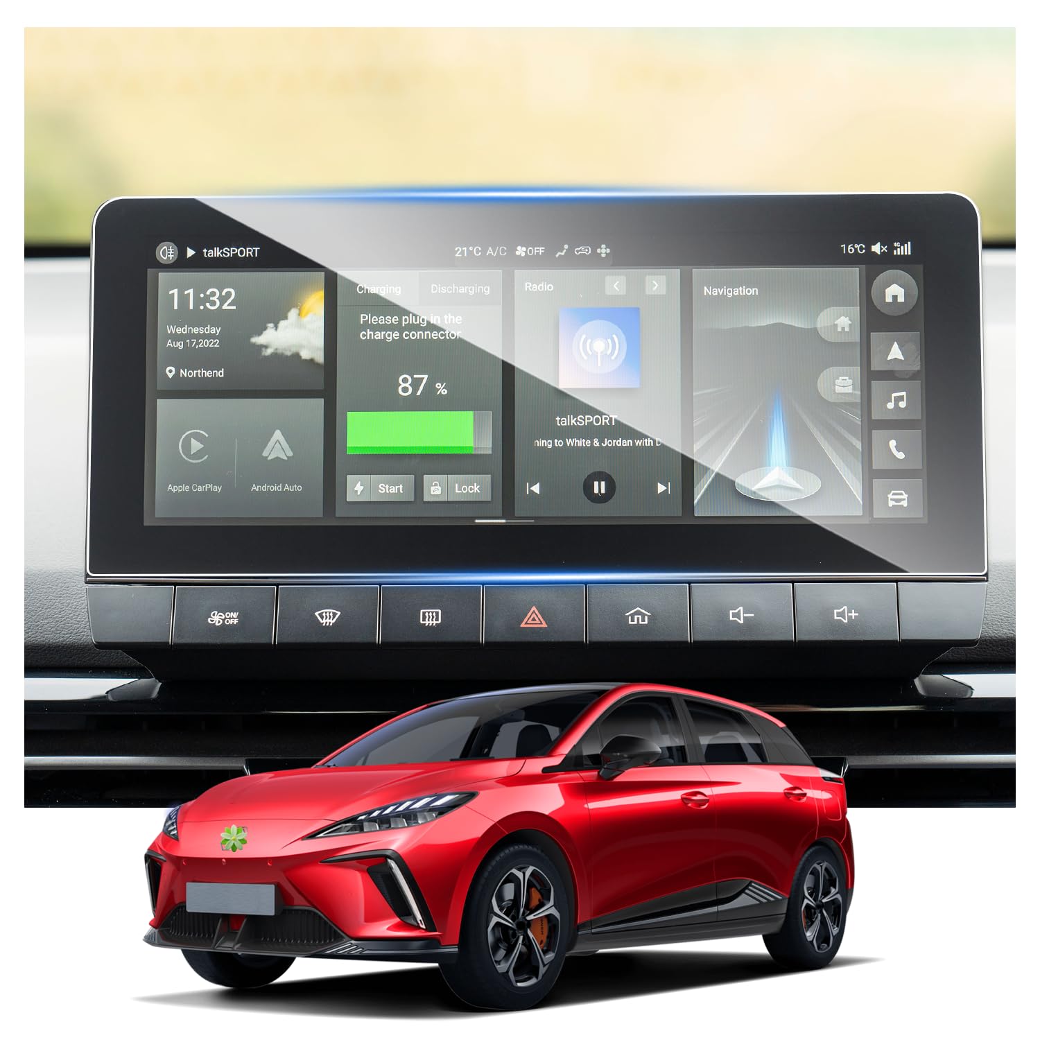 Ruiya Navigation Schutzfolie Kompatibel mit MG 4 EV MG4 Electric 2022 2023 2024, 10.25" Navigation Displayschutzfolie HD Hartglas MG 4 Schutzfolie GPS Touchscreen Gehärtetem Glas Schutzfolie Ruiya Navigation Schutzfolie Kompatibel mit MG 4 EV MG4 Electric 2022 2023 2024, 10.25" Navigation Displayschutzfolie HD Hartglas MG 4 Schutzfolie GPS Touchscreen Gehärtetem Glas Schutzfolie von RUIYA