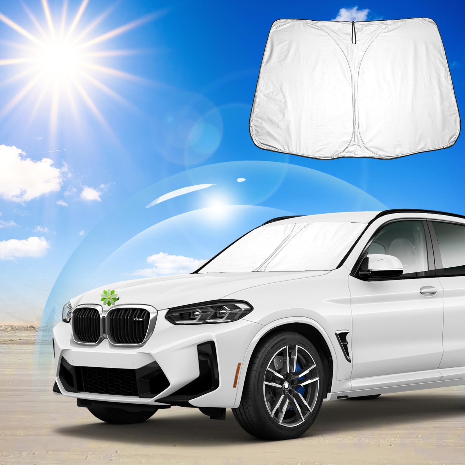 Ruiya Frontscheibenabdeckung Kompatibel mit BMW X3 G01 | iX3 2018-2024 2025, Sonnenschutz für Frontscheiben Auto Windschutzscheiben Abdeckung Frontscheibe blockiert UV Frontscheibe Sonnenblende Ruiya Frontscheibenabdeckung Kompatibel mit BMW X3 G01 | iX3 2018-2024 2025, Sonnenschutz für Frontscheiben Auto Windschutzscheiben Abdeckung Frontscheibe blockiert UV Frontscheibe Sonnenblende von RUIYA
