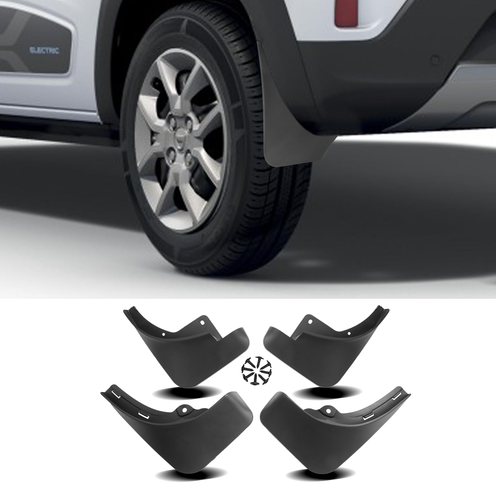 Ruiya für Dacia Spring Electric 2021 2022 2023 2024 Auto Kotflügel, Auto Schmutzfänger Die Mud Guards vorne hinten Links rechts Ersatzteil Auto Rad Schutz Schlamm Fender Dacia Spring Zubehör Ruiya für Dacia Spring Electric 2021 2022 2023 2024 Auto Kotflügel, Auto Schmutzfänger Die Mud Guards vorne hinten Links rechts Ersatzteil Auto Rad Schutz Schlamm Fender Dacia Spring Zubehör von RUIYA