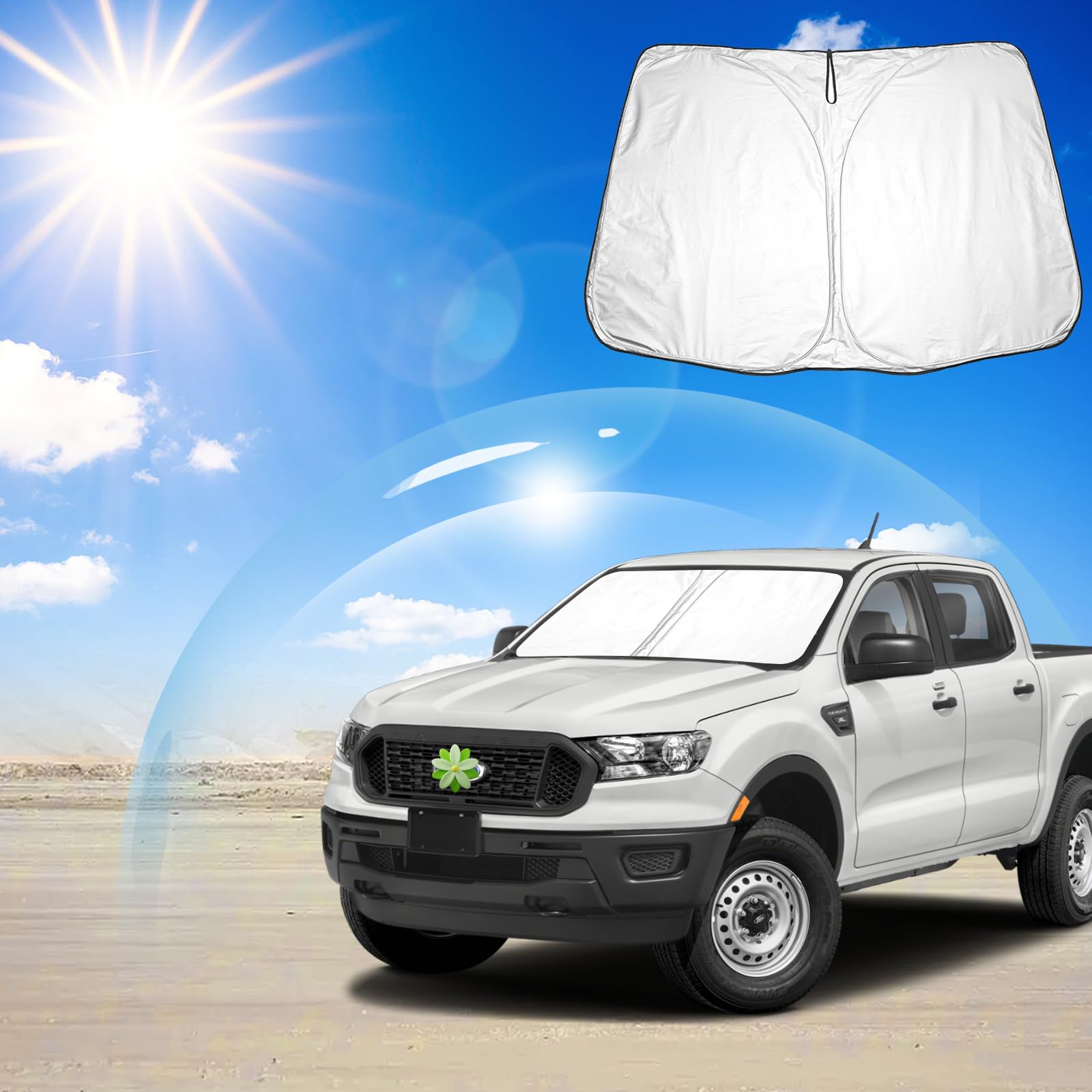 Ruiya Frontscheibenabdeckung Kompatibel mit Ford Ranger T6 Raptor 2016-2022, Sonnenschutz für Frontscheiben Auto Windschutzscheiben Abdeckung Frontscheibe blockiert UV Frontscheibe Sonnenblende Ruiya Frontscheibenabdeckung Kompatibel mit Ford Ranger T6 Raptor 2016-2022, Sonnenschutz für Frontscheiben Auto Windschutzscheiben Abdeckung Frontscheibe blockiert UV Frontscheibe Sonnenblende von RUIYA