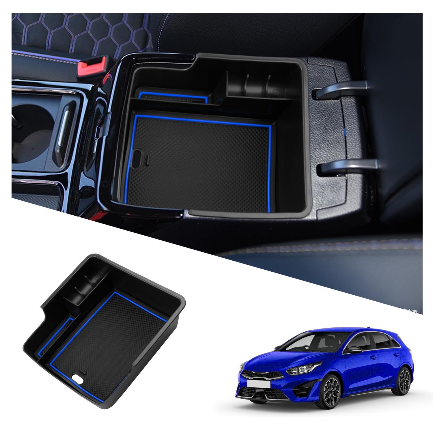 Ruiya für Kia Ceed SW GT Proceed 2018-2024 Mittelkonsole Aufbewahrungsbox, Ceed Armlehne Organizer Tray Mittelarmlehne Handschuhfach Mittelkonsole Organizer Ablagefach Kia Ceed Zubehör Ruiya für Kia Ceed SW GT Proceed 2018-2024 Mittelkonsole Aufbewahrungsbox, Ceed Armlehne Organizer Tray Mittelarmlehne Handschuhfach Mittelkonsole Organizer Ablagefach Kia Ceed Zubehör von RUIYA