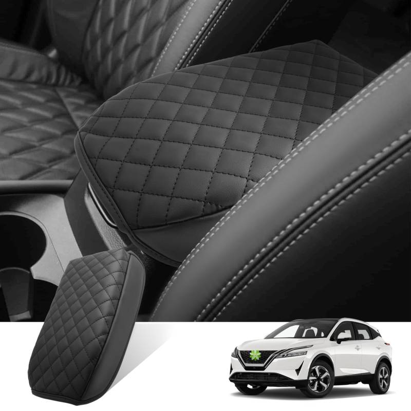 Ruiya für Nissan Qashqai e-Power J12 2021-2025 Mittelarmlehne Abdeckung, Mittelkonsole Armlehnenbezug Armlehnen Abdeckung Mittelkonsole Armlehne Box Cover Mittelarmlehnenabdeckung Qashqai Zubehör von RUIYA