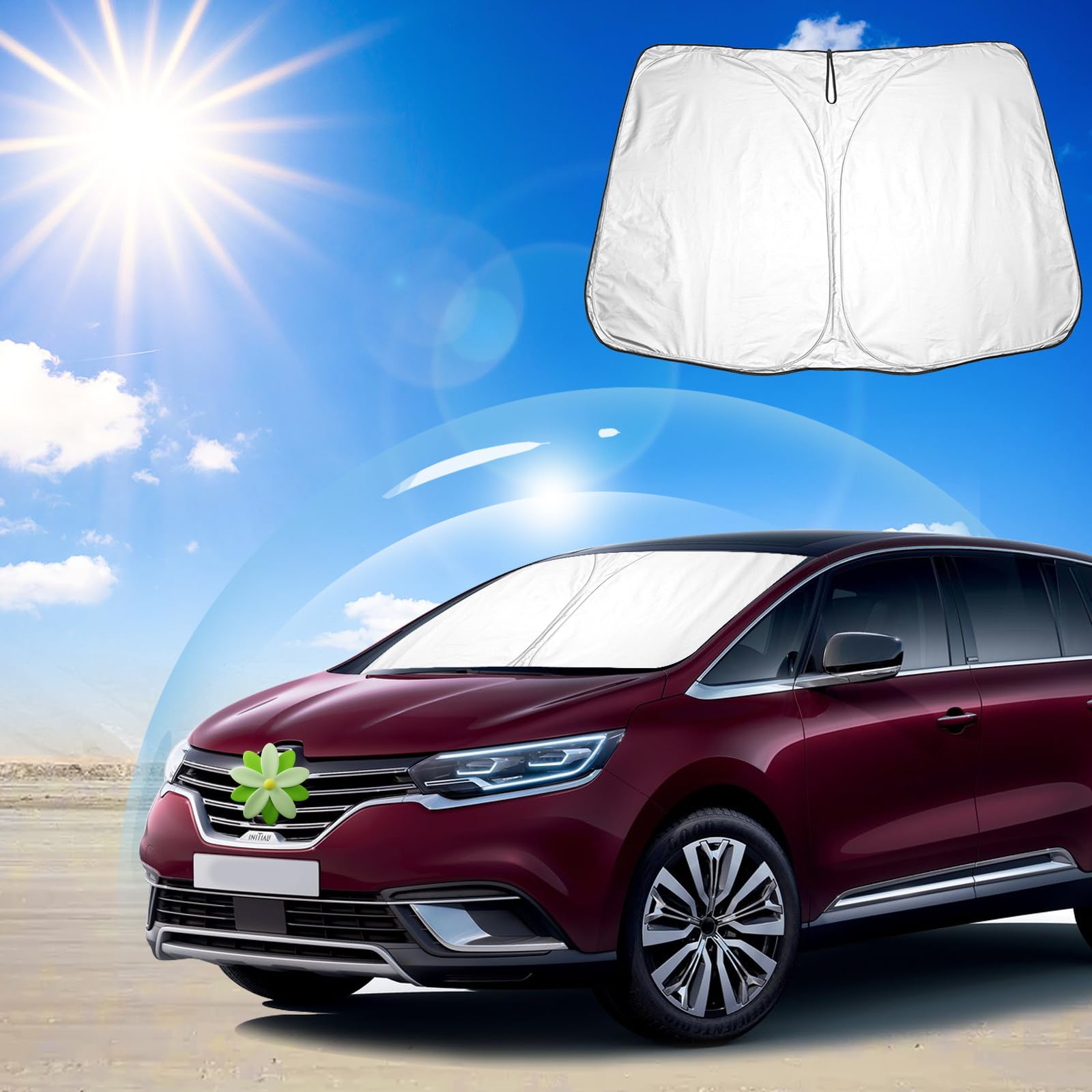 Ruiya Frontscheibenabdeckung Kompatibel mit Renault Espace MPV 2016-2022, Sonnenschutz für Frontscheiben Auto Windschutzscheiben Abdeckung Frontscheibe blockiert UV Frontscheibe Sonnenblende Ruiya Frontscheibenabdeckung Kompatibel mit Renault Espace MPV 2016-2022, Sonnenschutz für Frontscheiben Auto Windschutzscheiben Abdeckung Frontscheibe blockiert UV Frontscheibe Sonnenblende von RUIYA