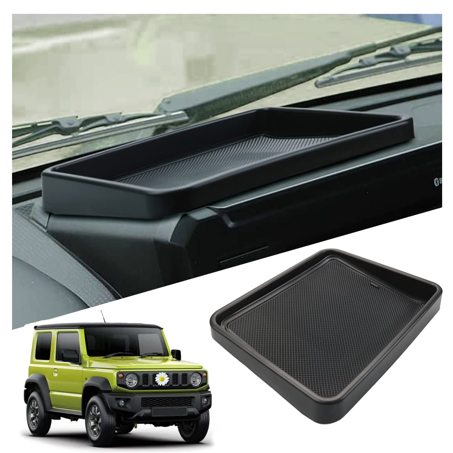 Ruiya Mittelkonsole Aufbewahrungsbox für Suzuki Jimny JB64W JB74W 2018-2023 2024, Mittelkonsole Handyhalterung Instrumententafel Telefon Halter Navigation Ablagen Organizer Tablett Jimny Zubehör von RUIYA