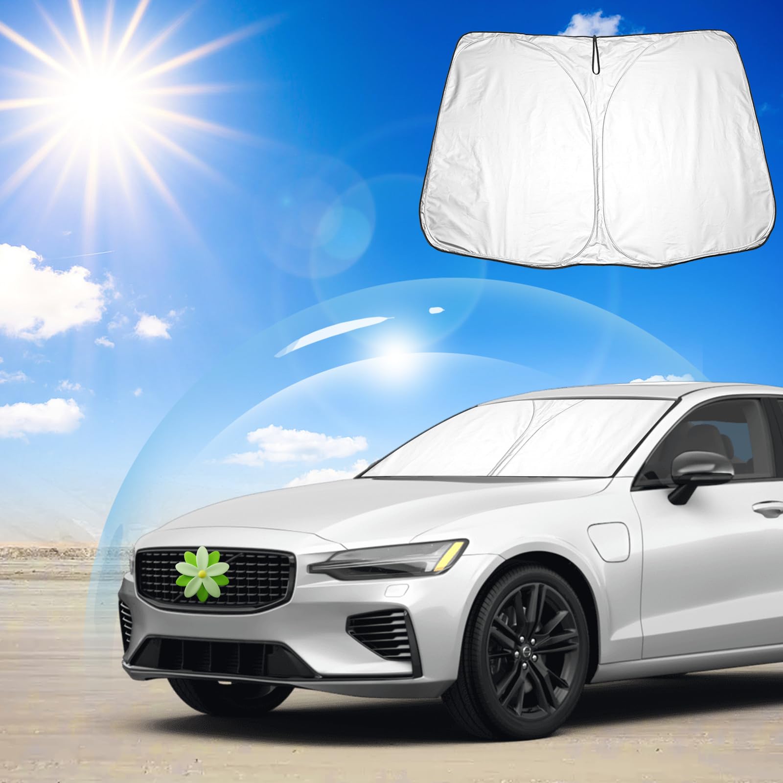 Ruiya Frontscheibenabdeckung Kompatibel mit Volvo S60 V60 2019-2024 2025, Sonnenschutz für Frontscheiben Auto Windschutzscheiben Abdeckung Frontscheibe blockiert UV Frontscheibe Sonnenblende Ruiya Frontscheibenabdeckung Kompatibel mit Volvo S60 V60 2019-2024 2025, Sonnenschutz für Frontscheiben Auto Windschutzscheiben Abdeckung Frontscheibe blockiert UV Frontscheibe Sonnenblende von RUIYA