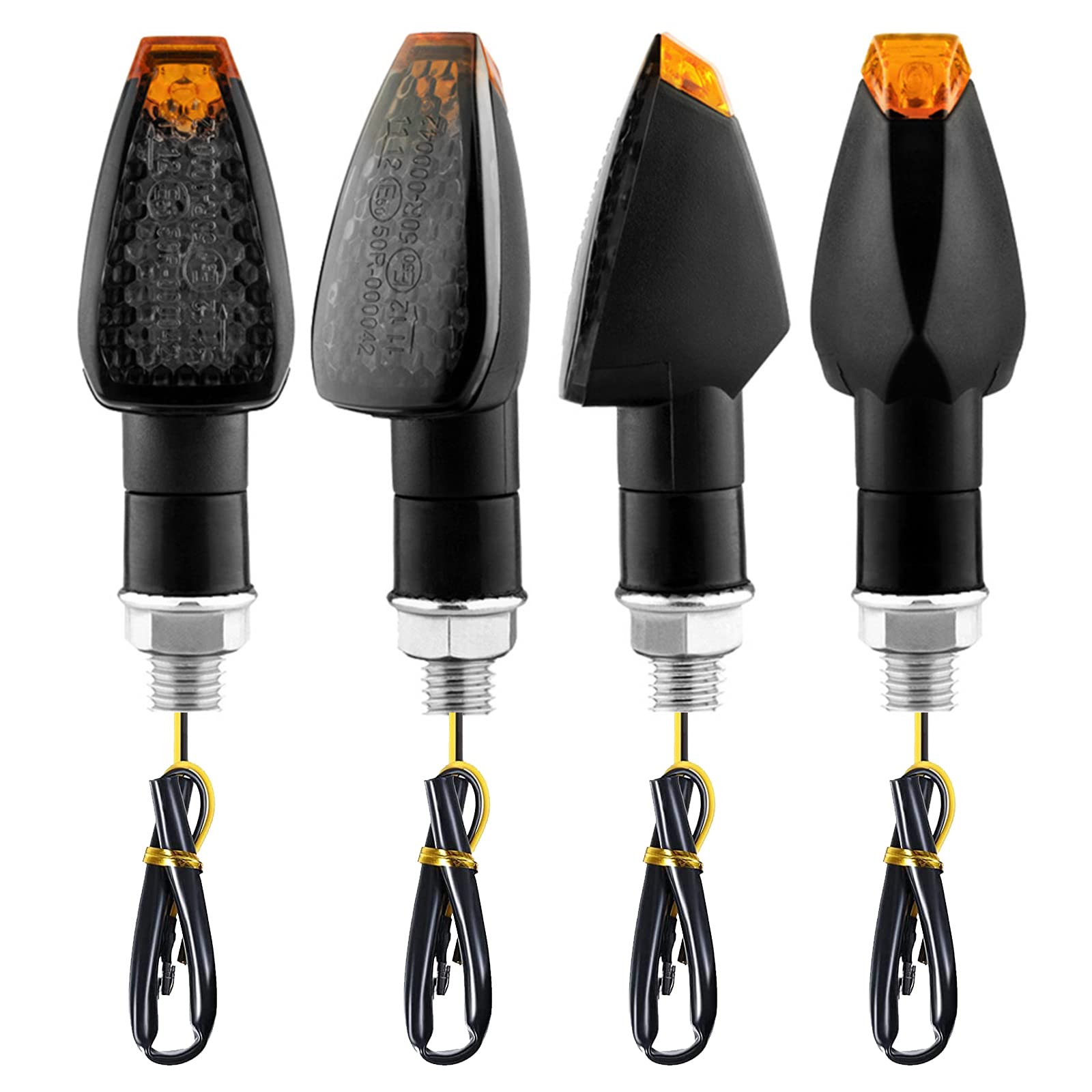RUIZHI Blinker Motorrad, 4 Stück Blinklicht Motorrad LED,12/24V Blinklichter für Allgemeine LED-Blinker, LED Blinker Motorrad E50 Geprüft, Motorradlichter für Tag und Nacht mit LED Kontrollleuchte RUIZHI Blinker Motorrad, 4 Stück Blinklicht Motorrad LED,12/24V Blinklichter für Allgemeine LED-Blinker, LED Blinker Motorrad E50 Geprüft, Motorradlichter für Tag und Nacht mit LED Kontrollleuchte von RUIZHI