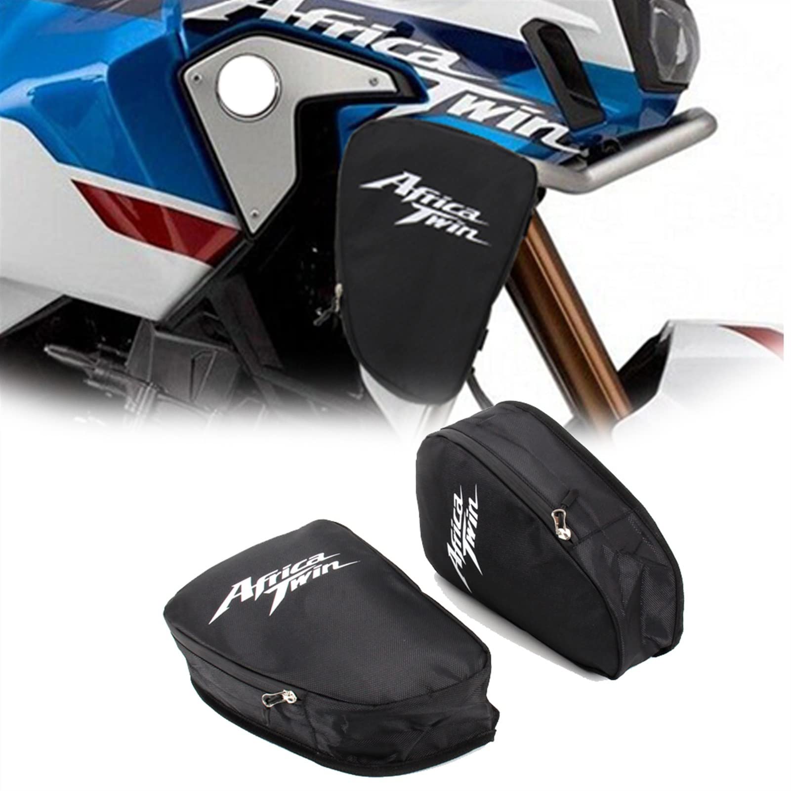 Motorrad Rahmen Sturzbügel Taschen Für Honda Africa Twin CRF1000L Abenteuer Sport Werkzeug Platzierung Reisetasche Nylon Material von RUKDA