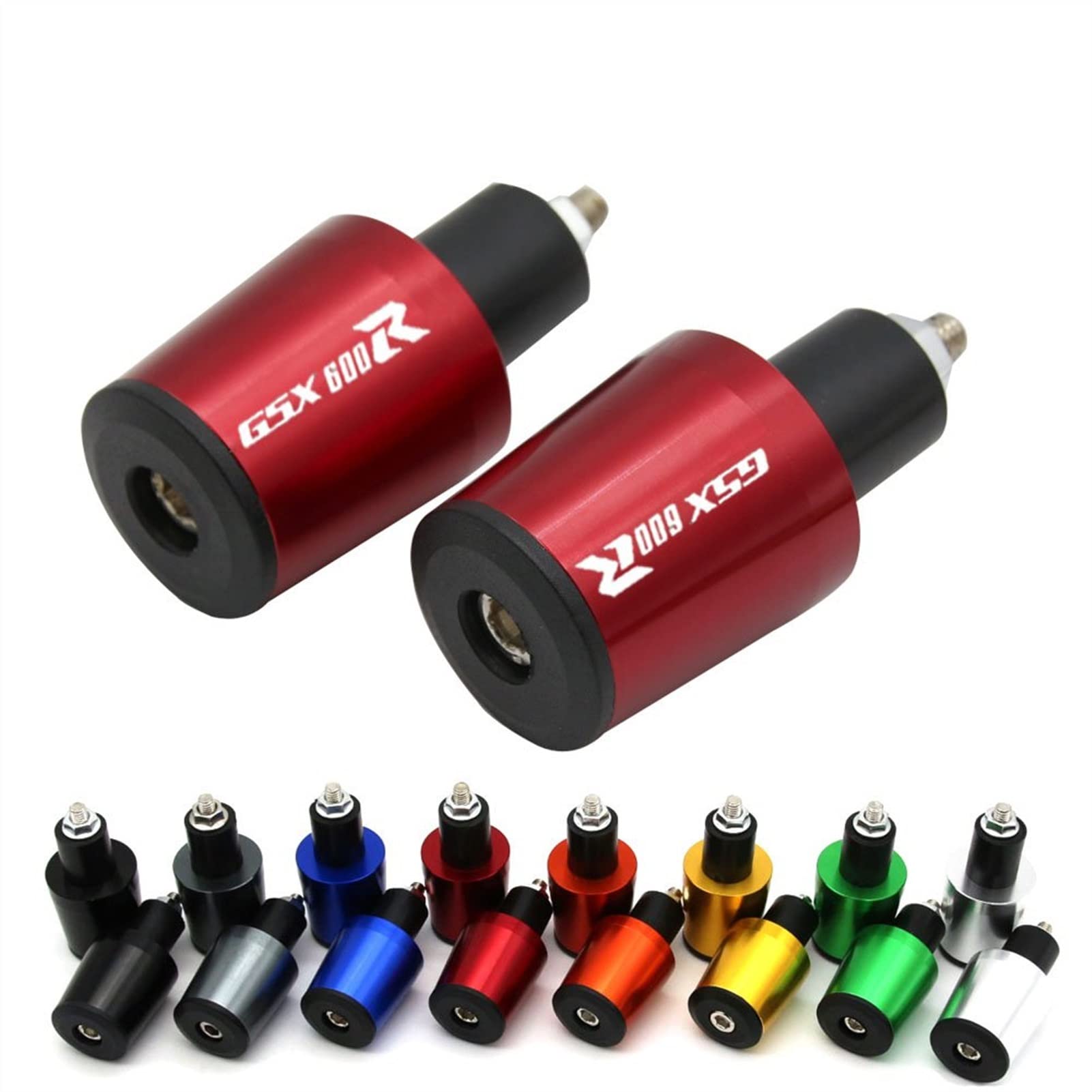 Motorradzubehör 7/8 '' 22MM Lenkergriffe Lenkerkappe Endstopfen Für Suzuki GSXR600 GSXR750 GSX-R 600/750 2006-2007 (Color : Red) von RUKDA