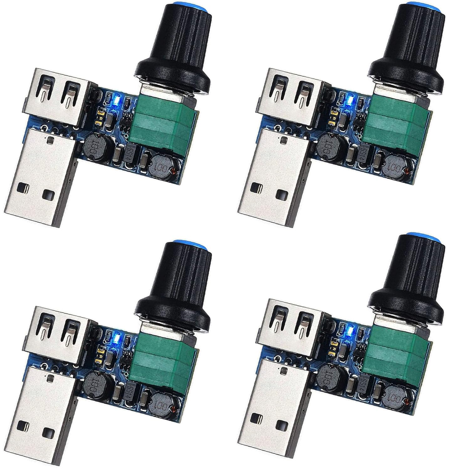 RUNCCI-YUN 4Pack USB Fan Speed Controller, Mini Fan Speed Controller, DC 5 V Continuous USB Fan Speed Controller DC 5V Regulator Speed Controller with LED-Kontrollleuchte with Switch RUNCCI-YUN 4Pack USB Fan Speed Controller, Mini Fan Speed Controller, DC 5 V Continuous USB Fan Speed Controller DC 5V Regulator Speed Controller with LED-Kontrollleuchte with Switch von RUNCCI-YUN