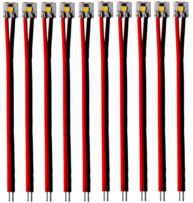 RUNCCI-YUN10 pcs 12-18V LED Hausbeleuchtung 8mm Weiss mit Kabel 10cm,Modellbau Led Beleuchtung,modellbau beleuchtung modelleisenbahn beleuchtung von RUNCCI-YUN