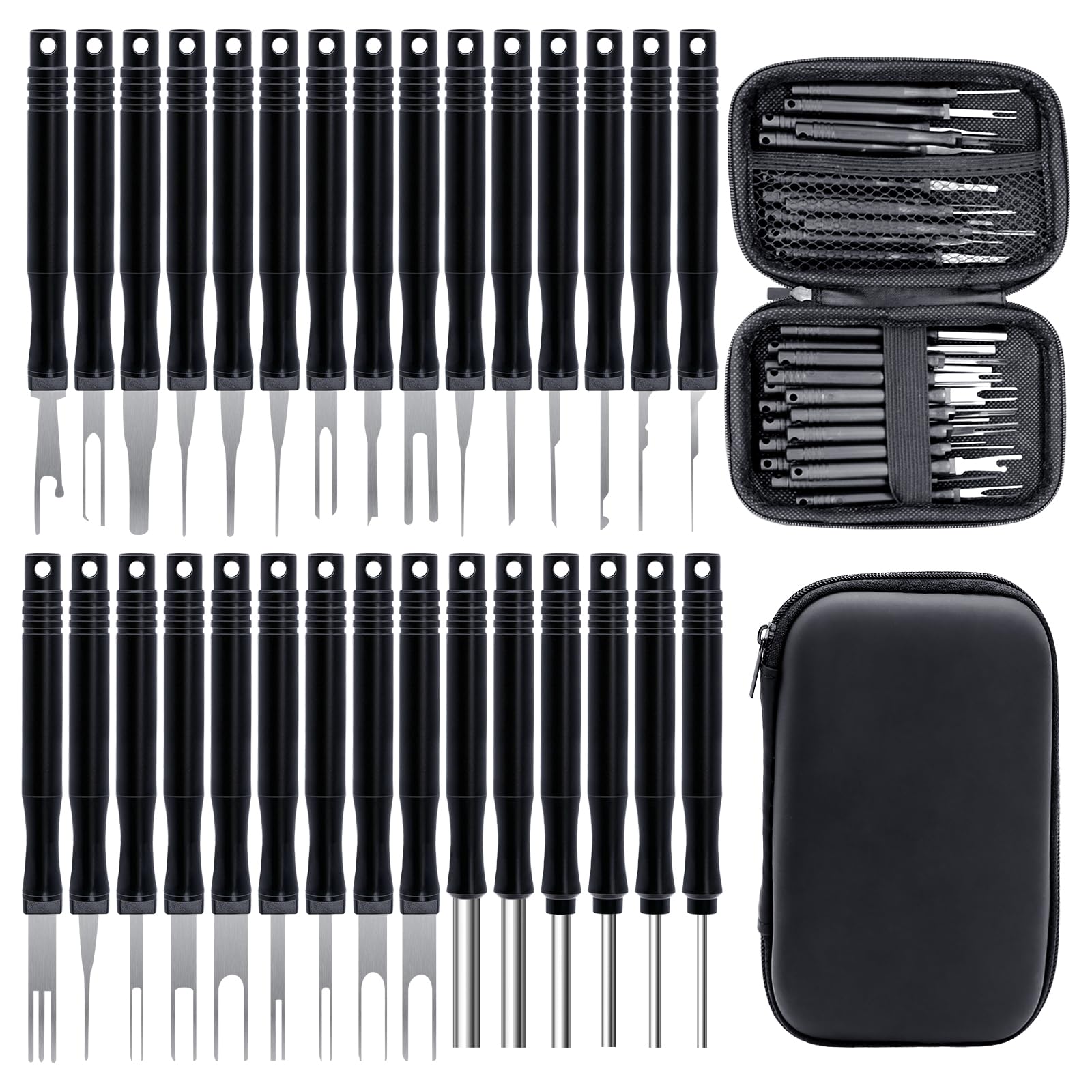 Runyu 30 STK Terminal Entfernung Auspinwerkzeug KFZ Entriegelungswerkzeug Auto Kabel Stecker Ausbau Werkzeug Pin Removal Tool Kit mit Werkzeugtasche für Meisten Anschlussklemmen Runyu 30 STK Terminal Entfernung Auspinwerkzeug KFZ Entriegelungswerkzeug Auto Kabel Stecker Ausbau Werkzeug Pin Removal Tool Kit mit Werkzeugtasche für Meisten Anschlussklemmen von Runyu
