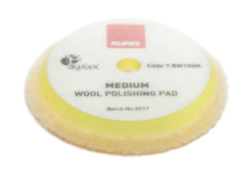 Rupes Bigfoot, Gelbe Woll Pads Medium, 130/150 mm, 2 Stück für Mille LK900, LHR15, LHR12 und Rotations Polierer von RUPES