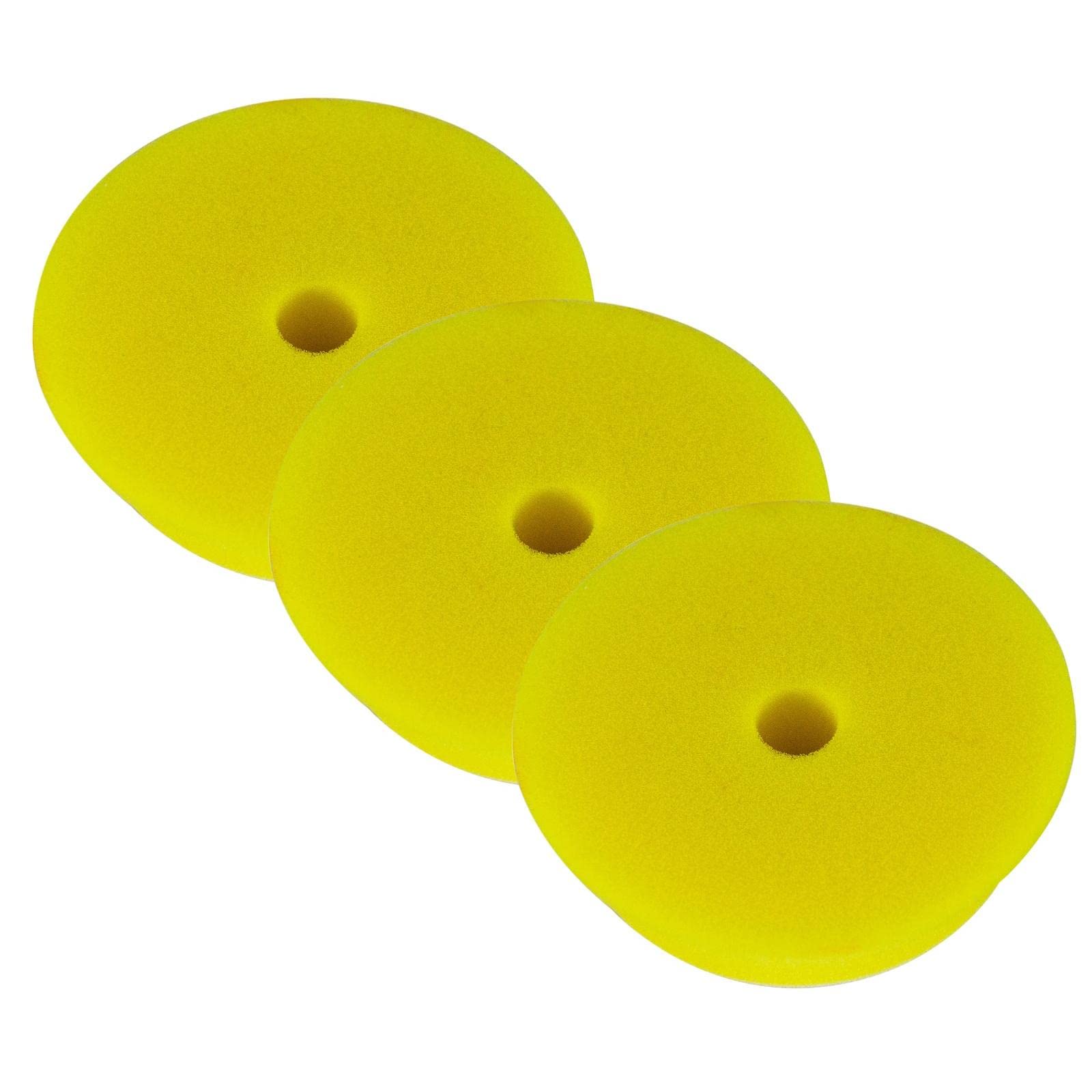 RUPES 3X Polierpad Fine Polierschwamm Polierscheibe gelb Soft 130-150 mm von RUPES
