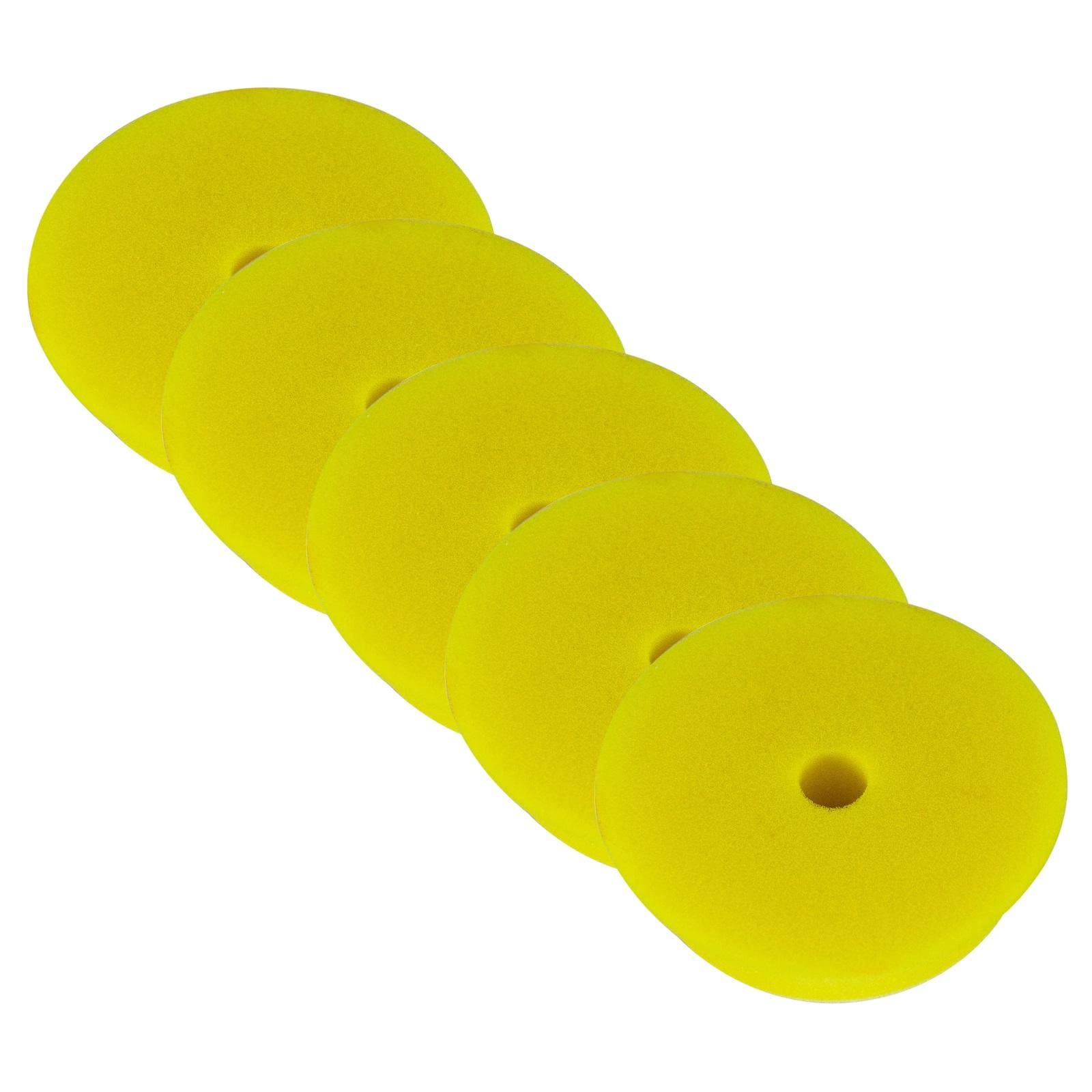 RUPES 5X Polierpad Fine Polierschwamm Polierscheibe gelb Soft 130-150 mm von RUPES