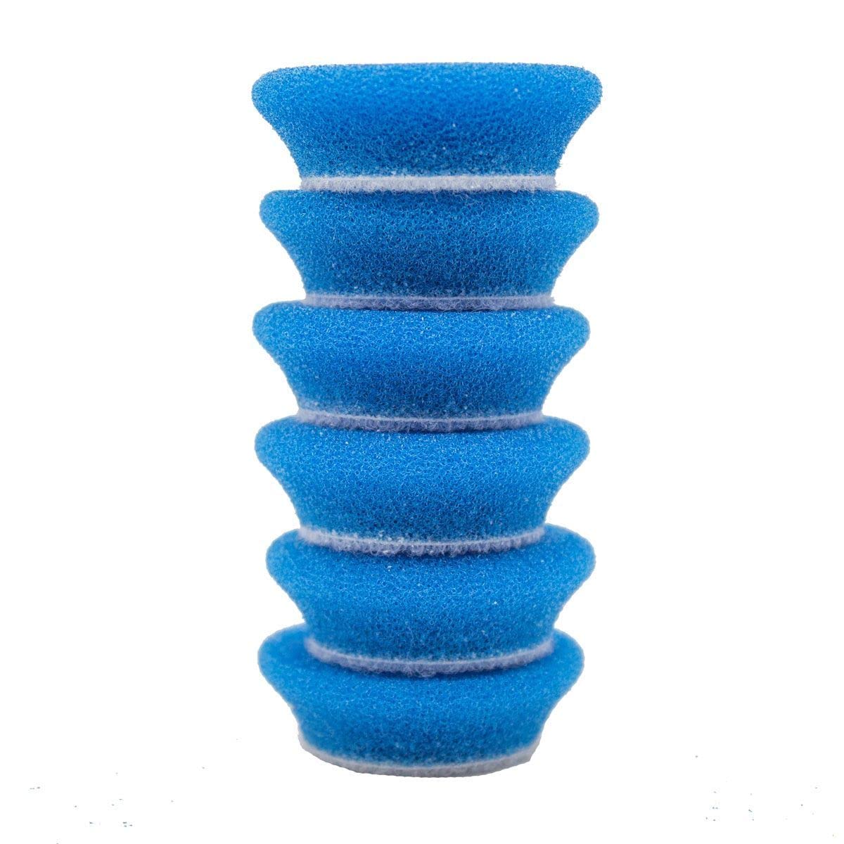 RUPES DA-Schaumstoffkissen, grob, 40 mm, Blau, 6 Stück von RUPES