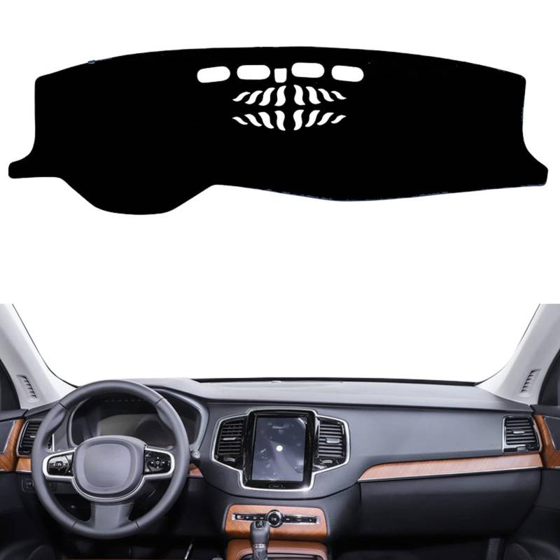 Auto-Armaturenbrett-Abdeckung Dashmat Pad Armaturenbrett-Abdeckung Teppich-Dash-Matte, für Volvo XC90 2015-2021 von RUTCI