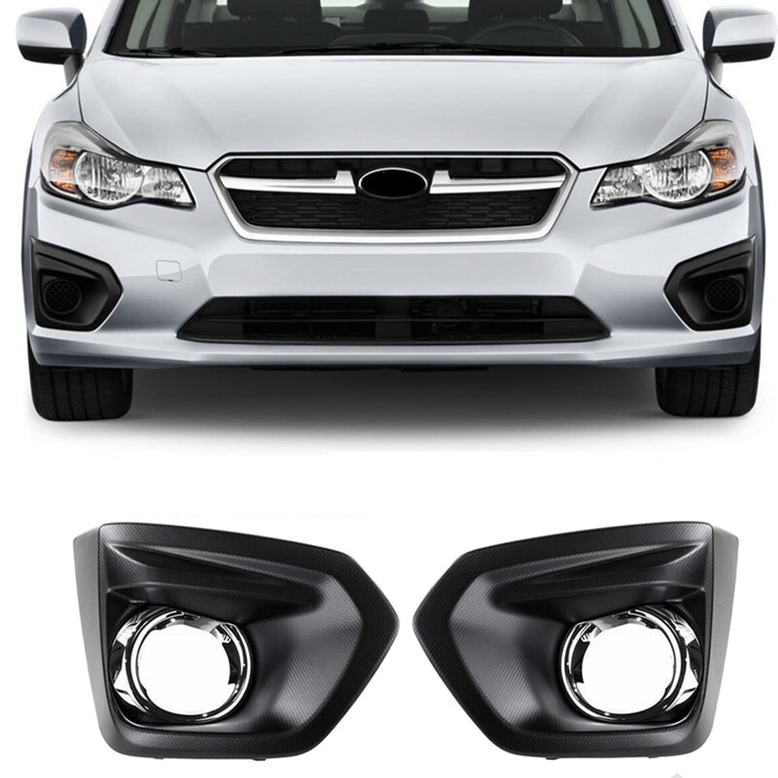 Ersatzblende für Frontstoßstange, Nebelscheinwerfer, mit Chrom, für Subaru Impreza 2012–2014 von RUTCI
