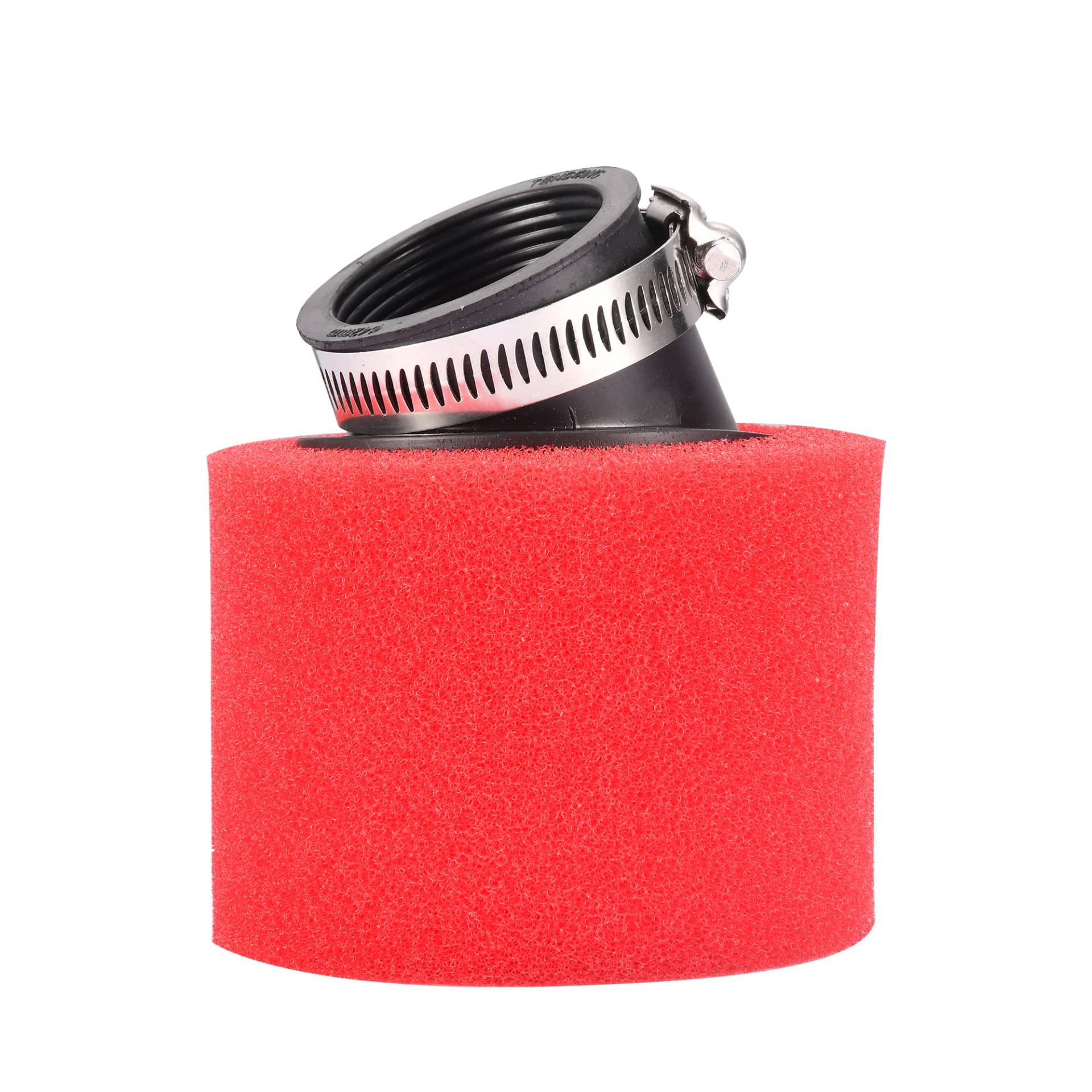 RUTU 42mm Air Filter High Performance Bent Angled Motorcycle Foam Air Filter Suitable with 4 Stroke 50cc 70cc 90cc 110cc 125cc 150cc GY6 Motorcycle Scooter Quad Go Kart Moped Pit Dirt Bike-Red von RUTU