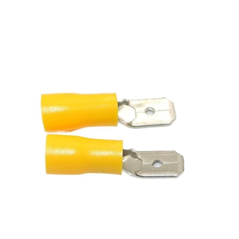 1000pcs FDD5.5-250 Yellow 12-10AWG Insulated 6.3mm 1/4" Male Spade Crimp Terminal Cable Wire Connectors von RVBLRDSE